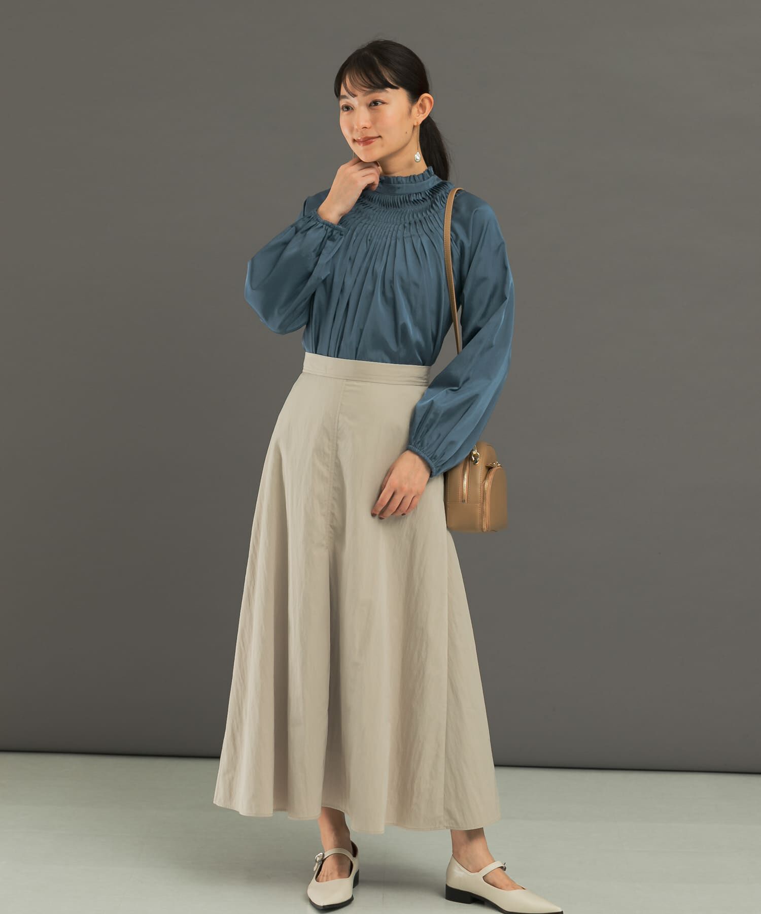 URBAN RESEARCH ROSSO「タフタロングフレアスカート」|スカート|