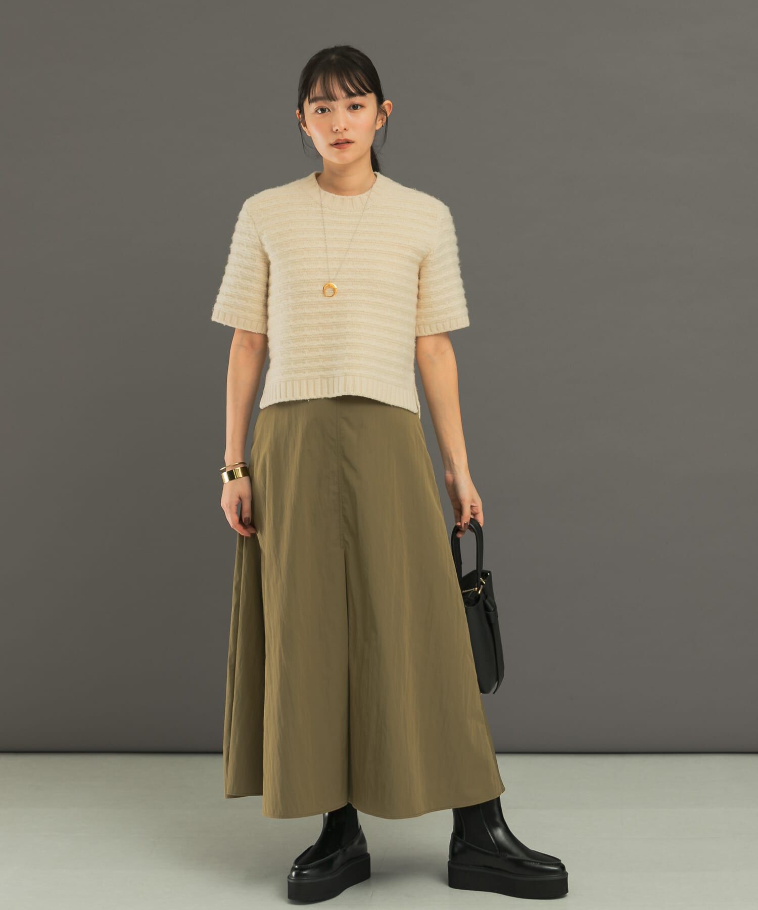 URBAN RESEARCH ROSSO「タフタロングフレアスカート」|スカート|