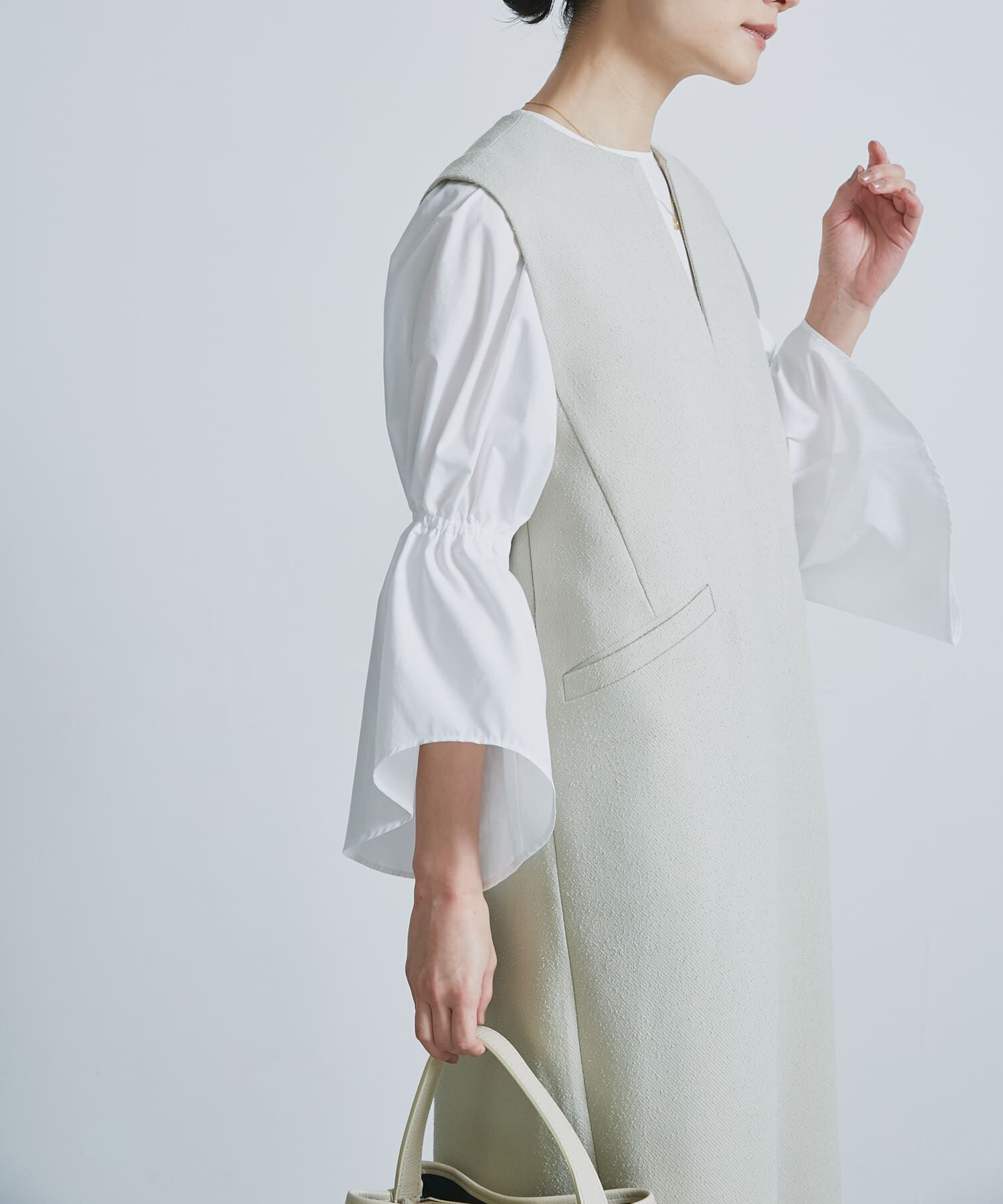 URBAN RESEARCH ROSSO「ギャザースリーブブラウス」|シャツ・ブラウス|