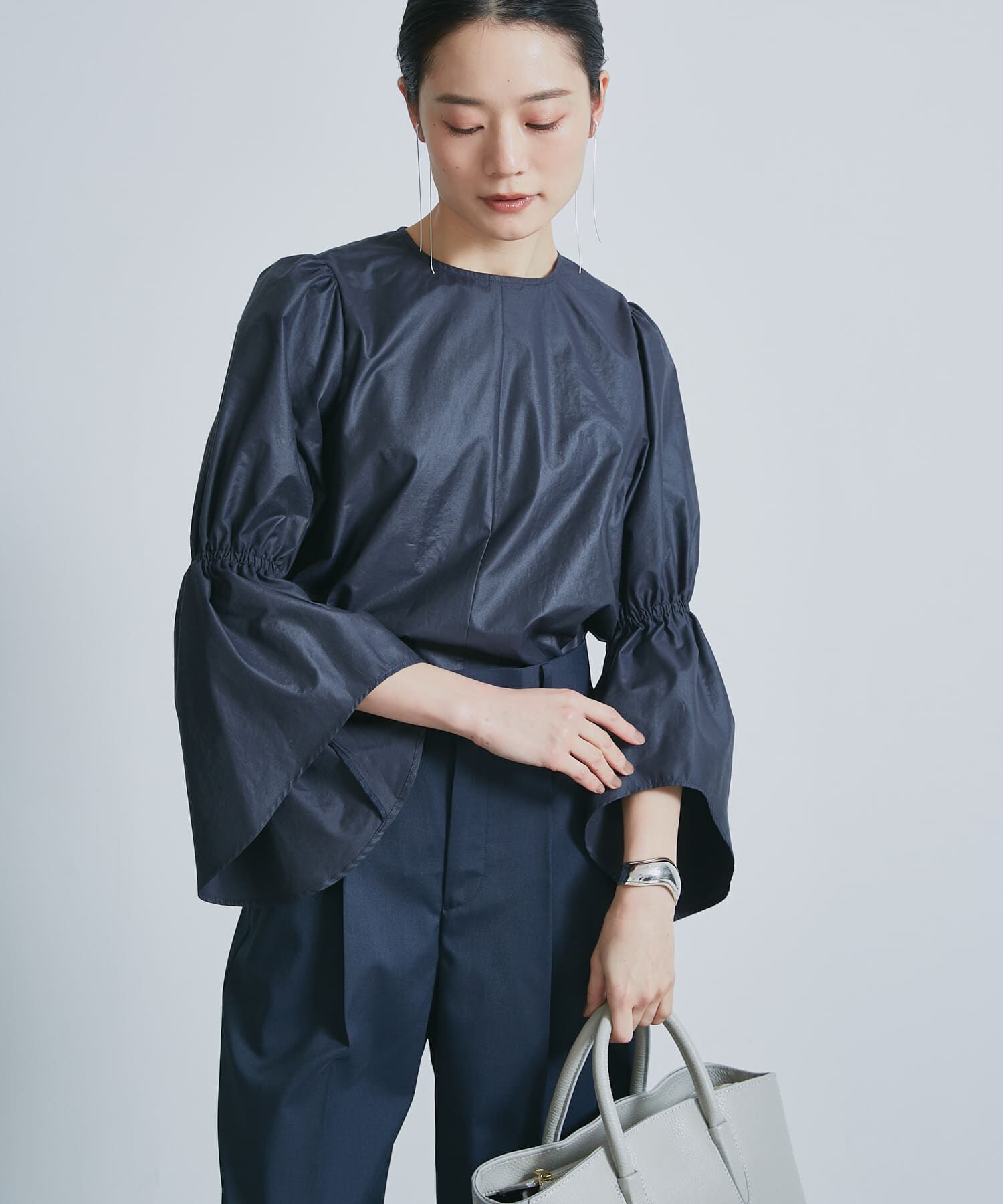 URBAN RESEARCH ROSSO「ギャザースリーブブラウス」|シャツ・ブラウス|