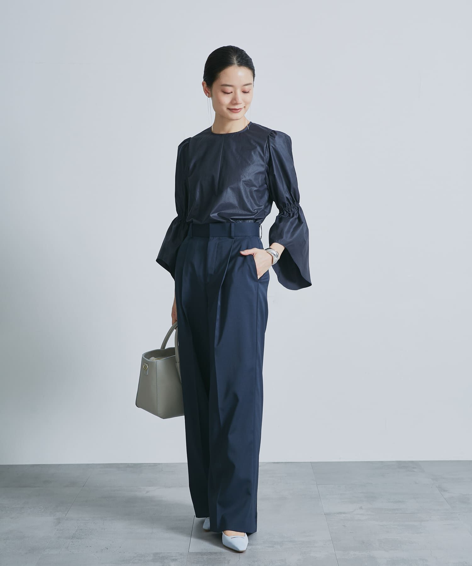 URBAN RESEARCH ROSSO「ギャザースリーブブラウス」|シャツ・ブラウス|