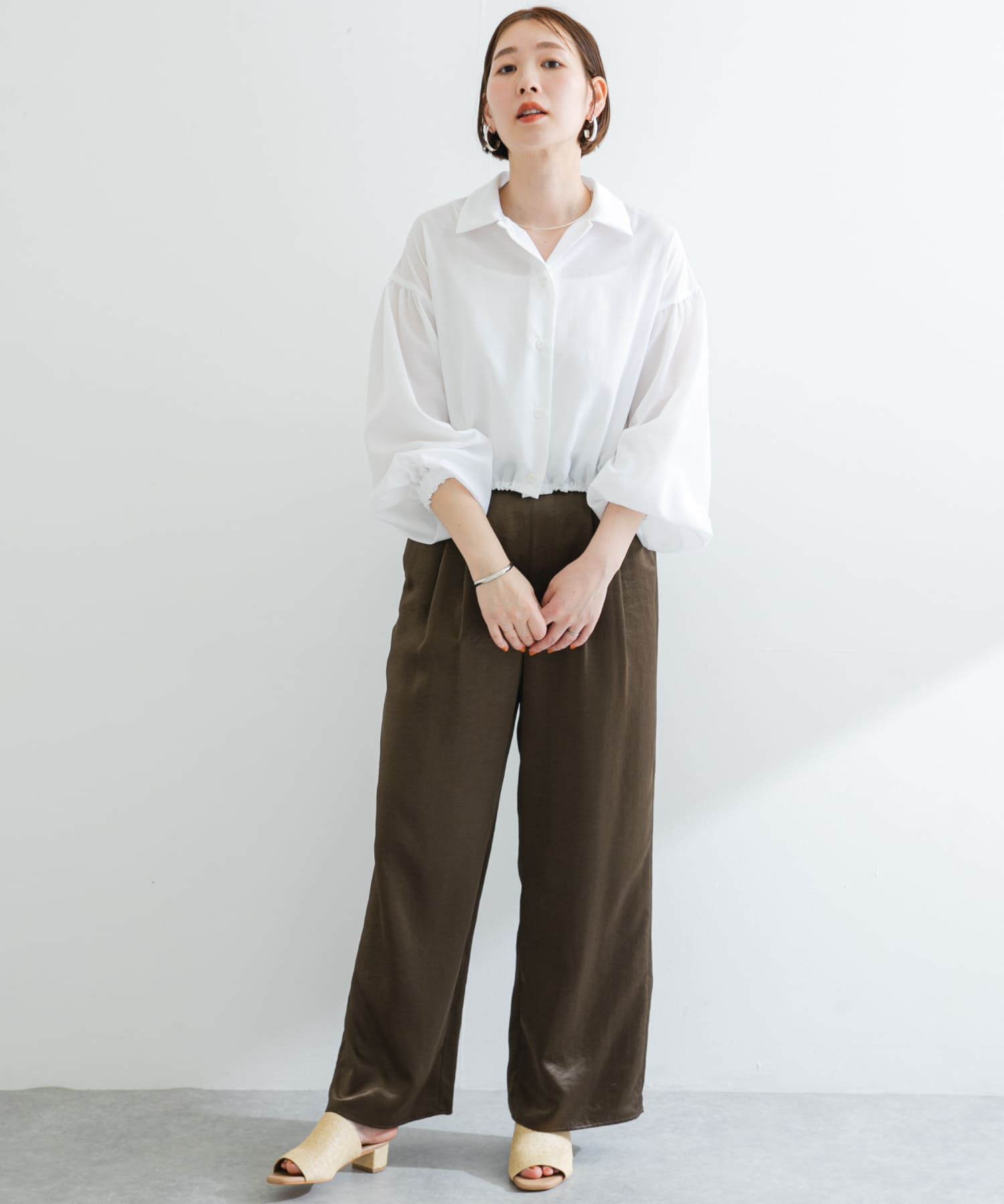 URBAN RESEARCH ROSSO「F by ROSSO　UVCUT撥水ボリュームスリーブシャツ」|シャツ・ブラウス|