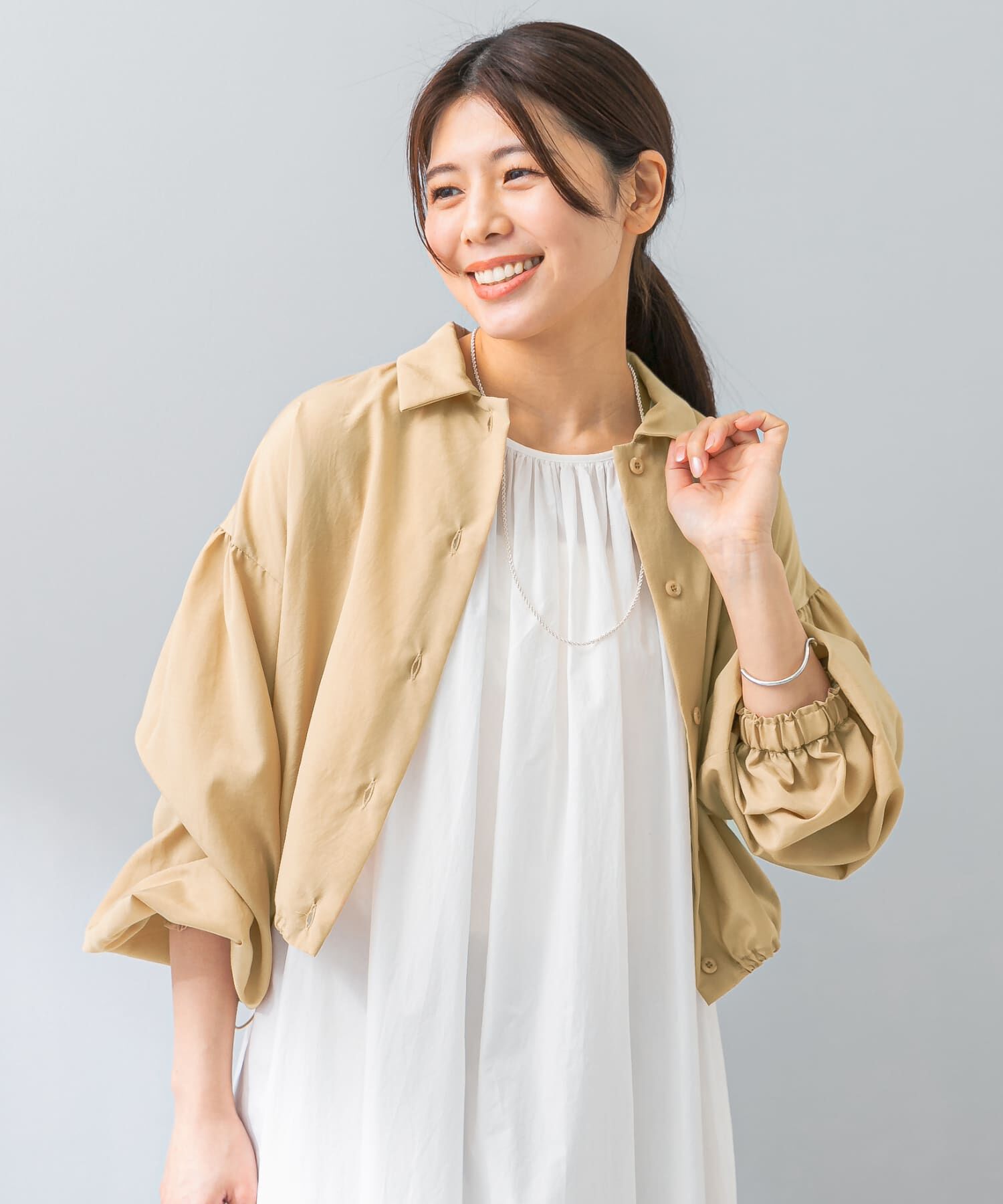 URBAN RESEARCH ROSSO「F by ROSSO　UVCUT撥水ボリュームスリーブシャツ」|シャツ・ブラウス|