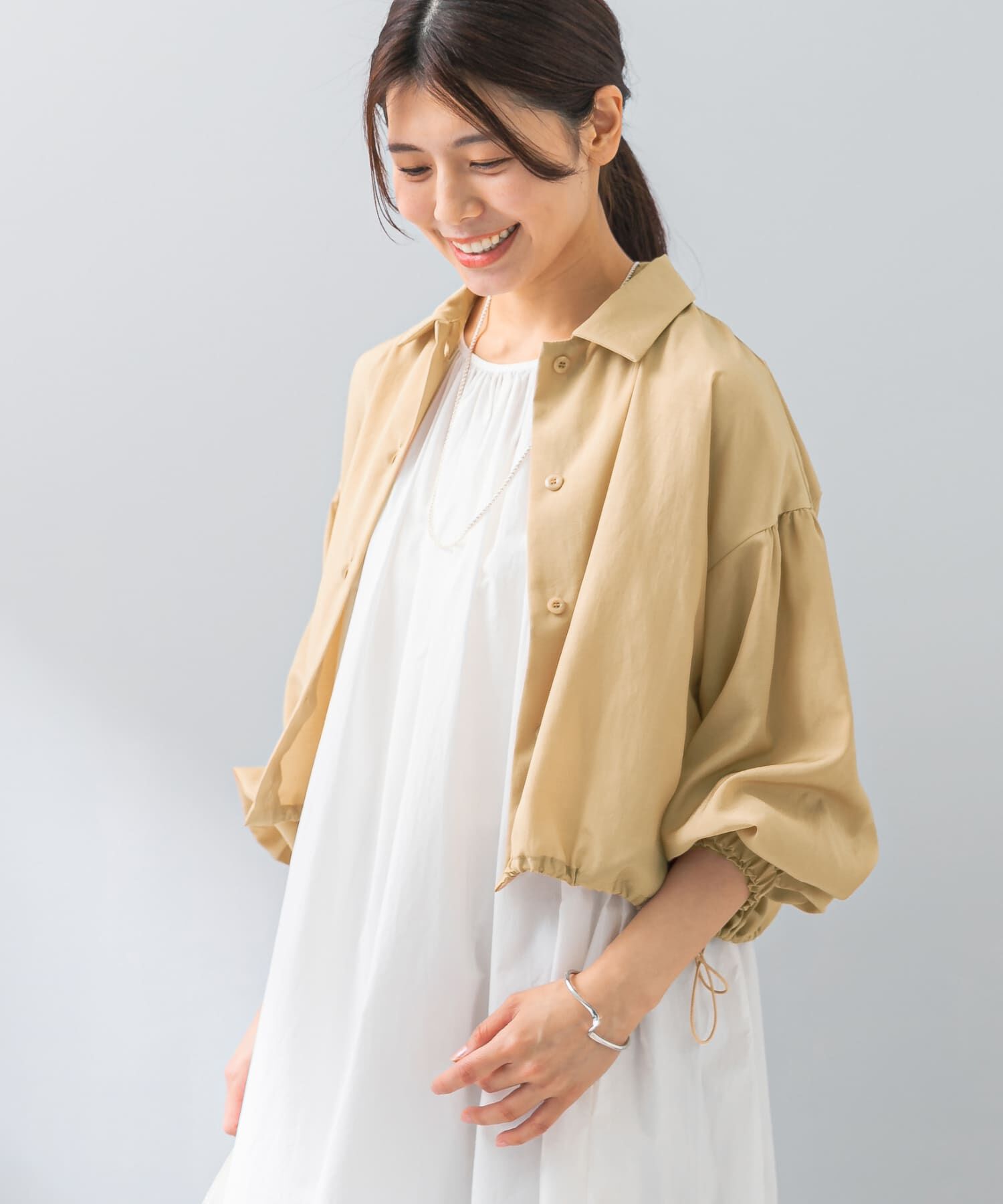 URBAN RESEARCH ROSSO「F by ROSSO　UVCUT撥水ボリュームスリーブシャツ」|シャツ・ブラウス|