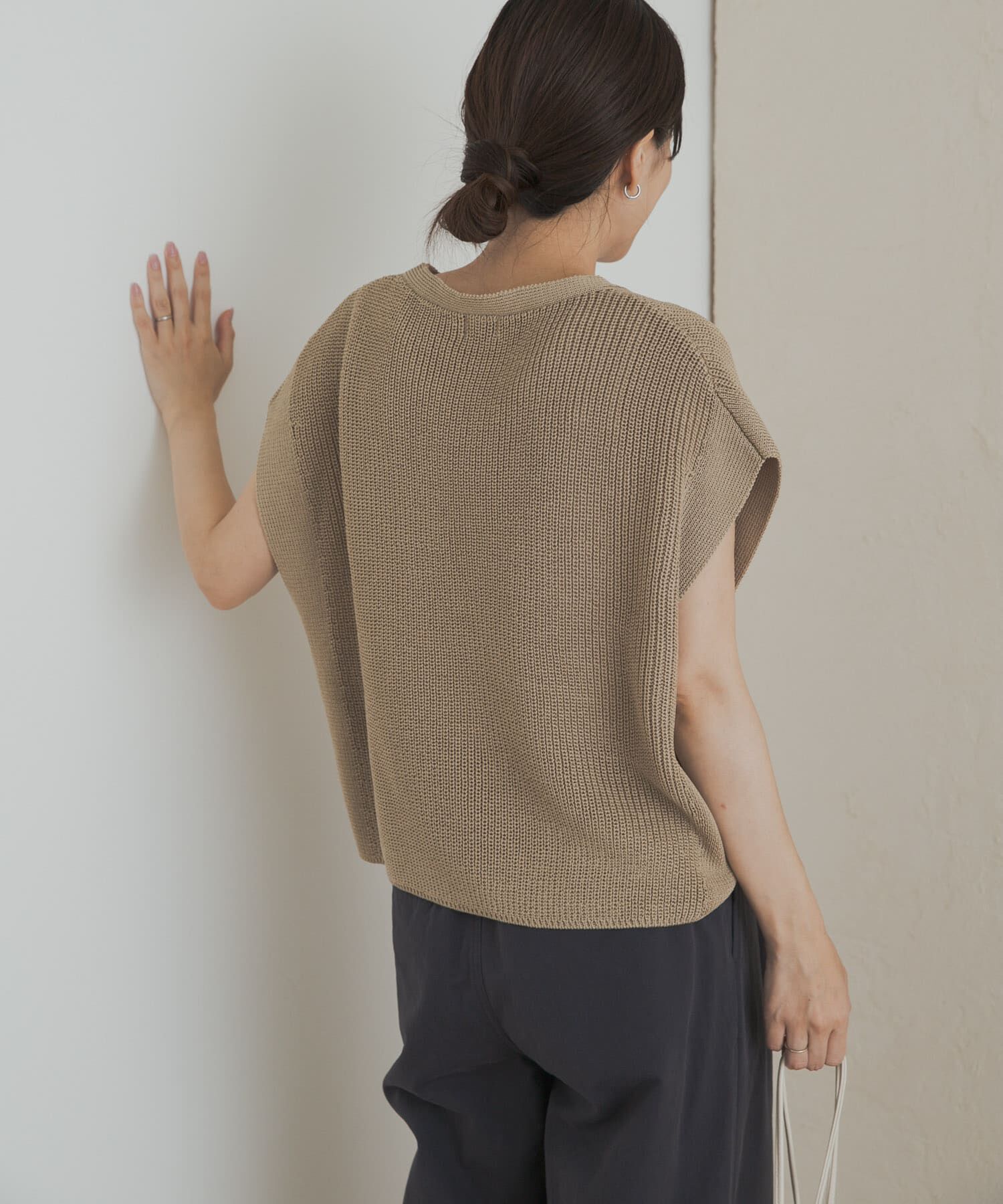 URBAN RESEARCH DOORS「リネンライクニットプルオーバー」|ニット・セーター|