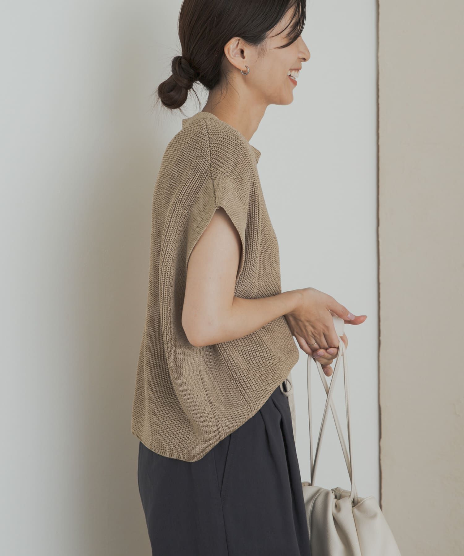 URBAN RESEARCH DOORS「リネンライクニットプルオーバー」|ニット・セーター|