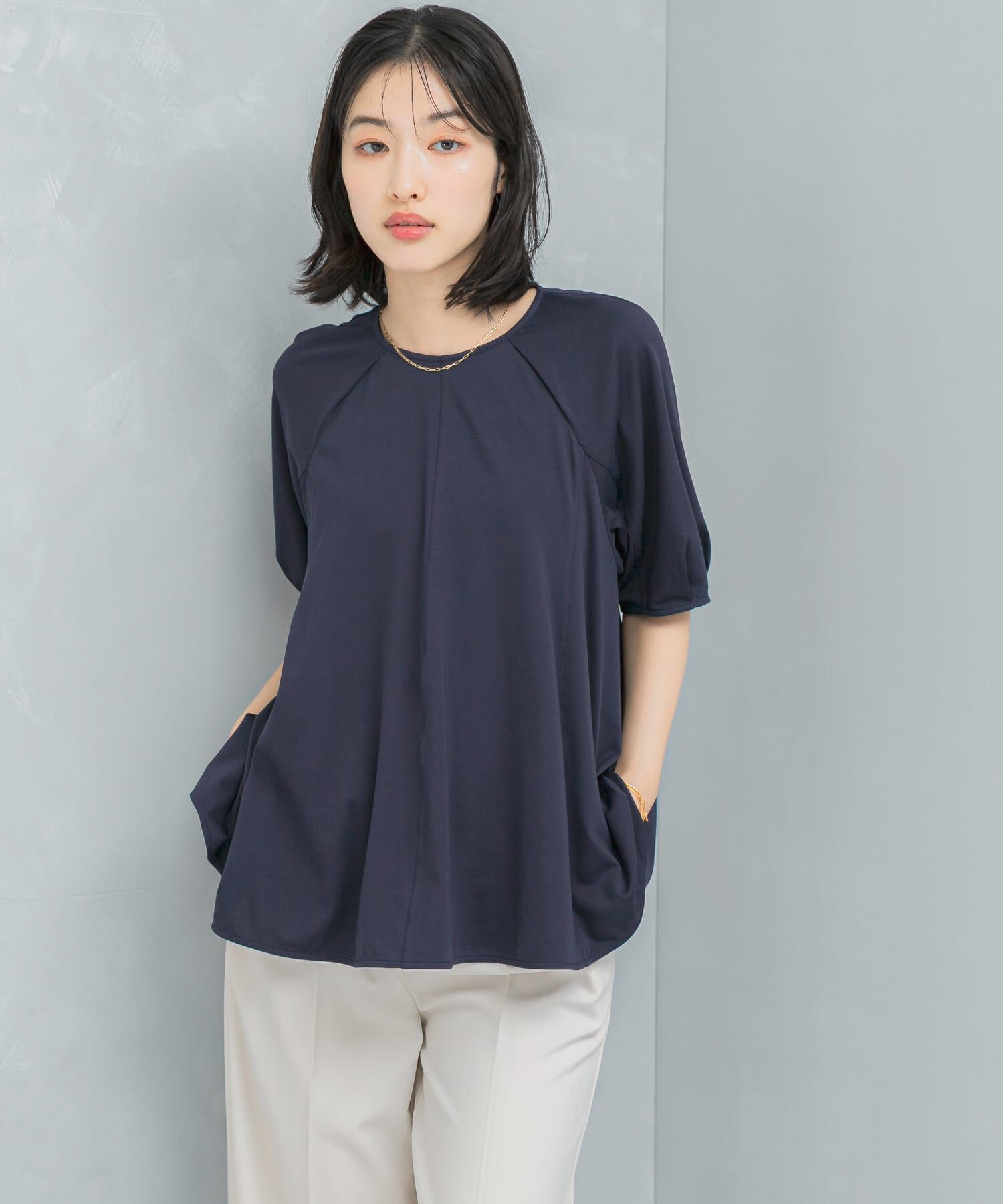 URBAN RESEARCH ROSSO「クールタッチフレアポンチプルオーバー」|Tシャツ・カットソー|