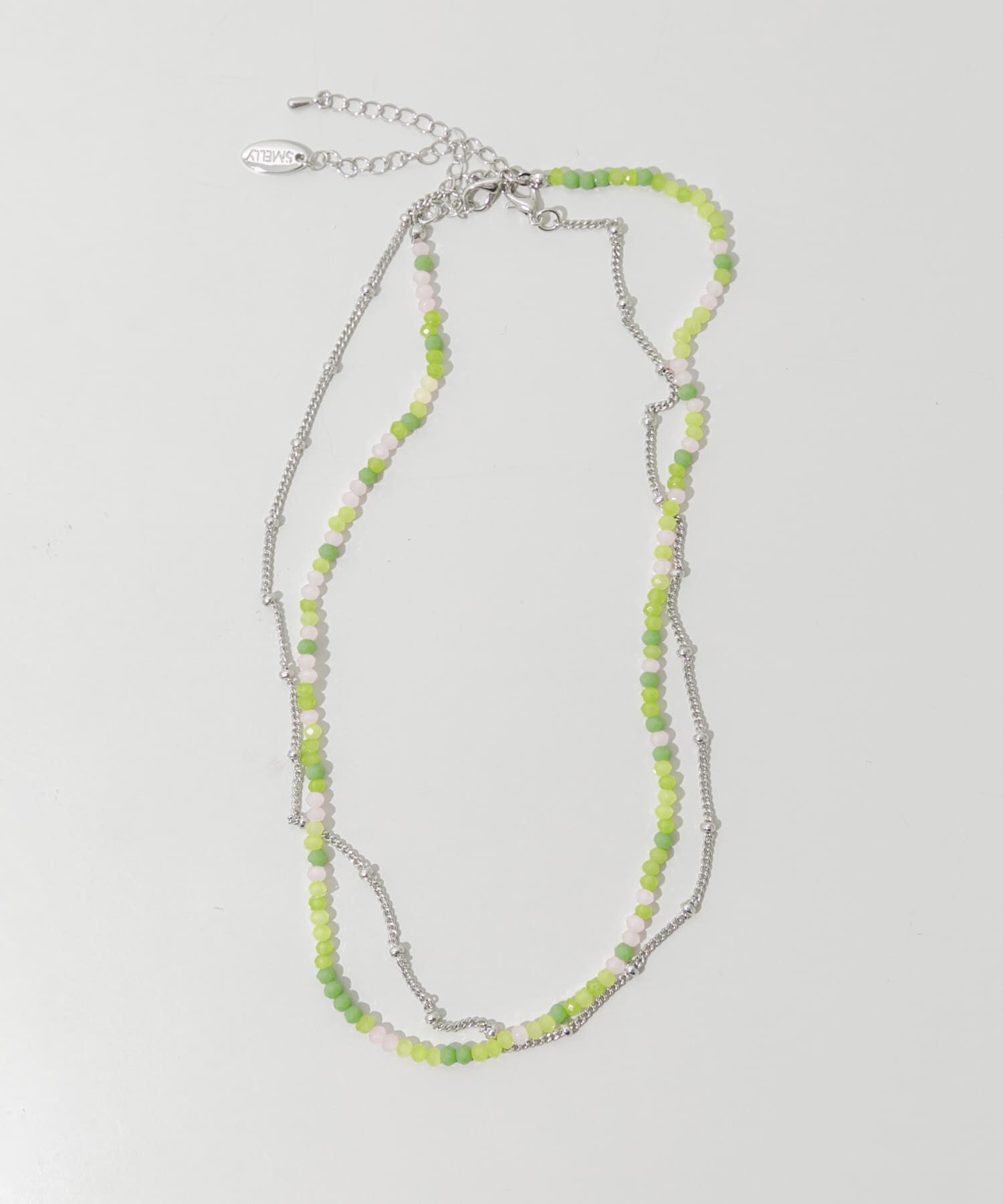 SMELLY「カラービーズ2セットネックレス」|ネックレス|グリーン系その他