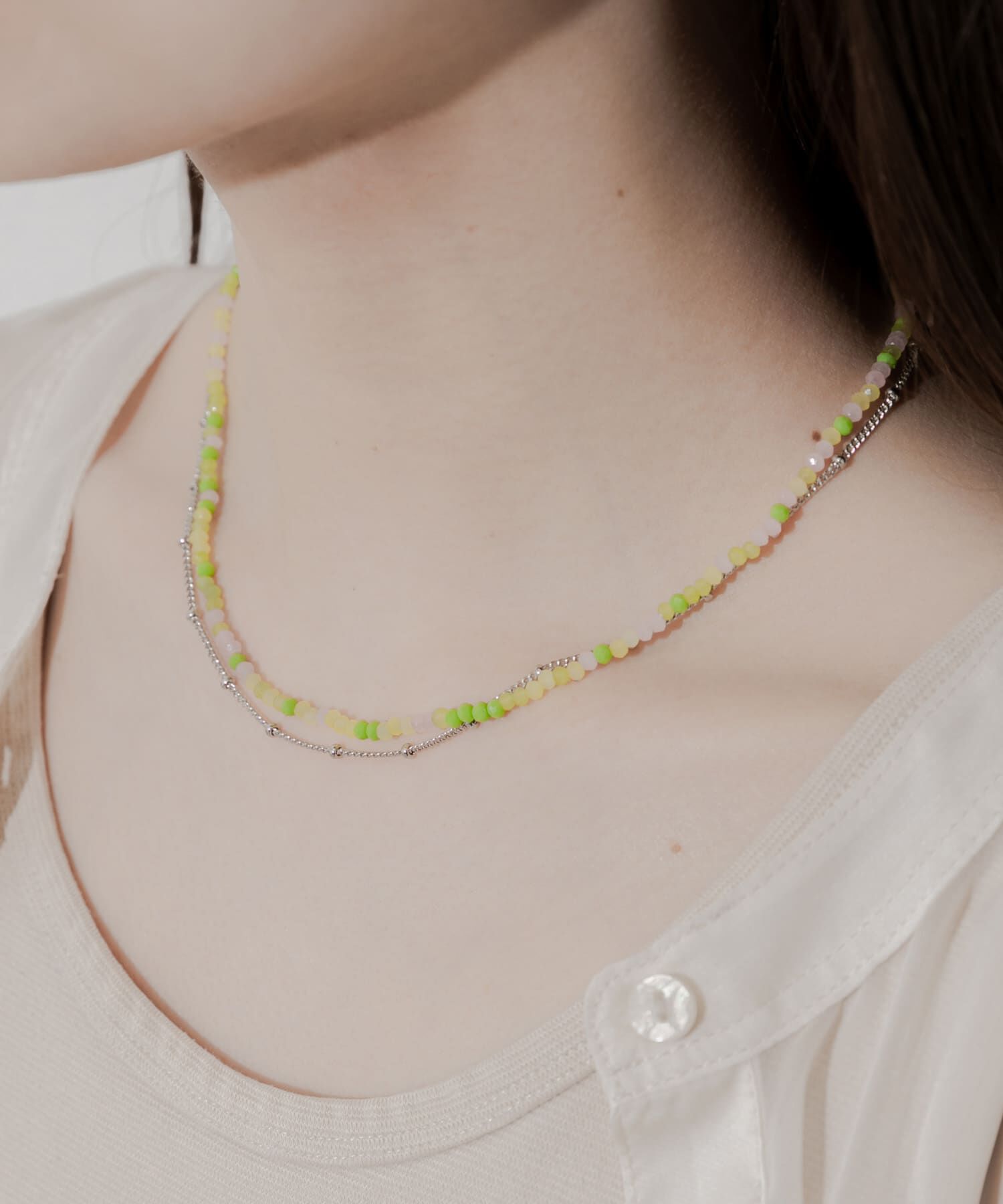 SMELLY「カラービーズ2セットネックレス」|ネックレス|