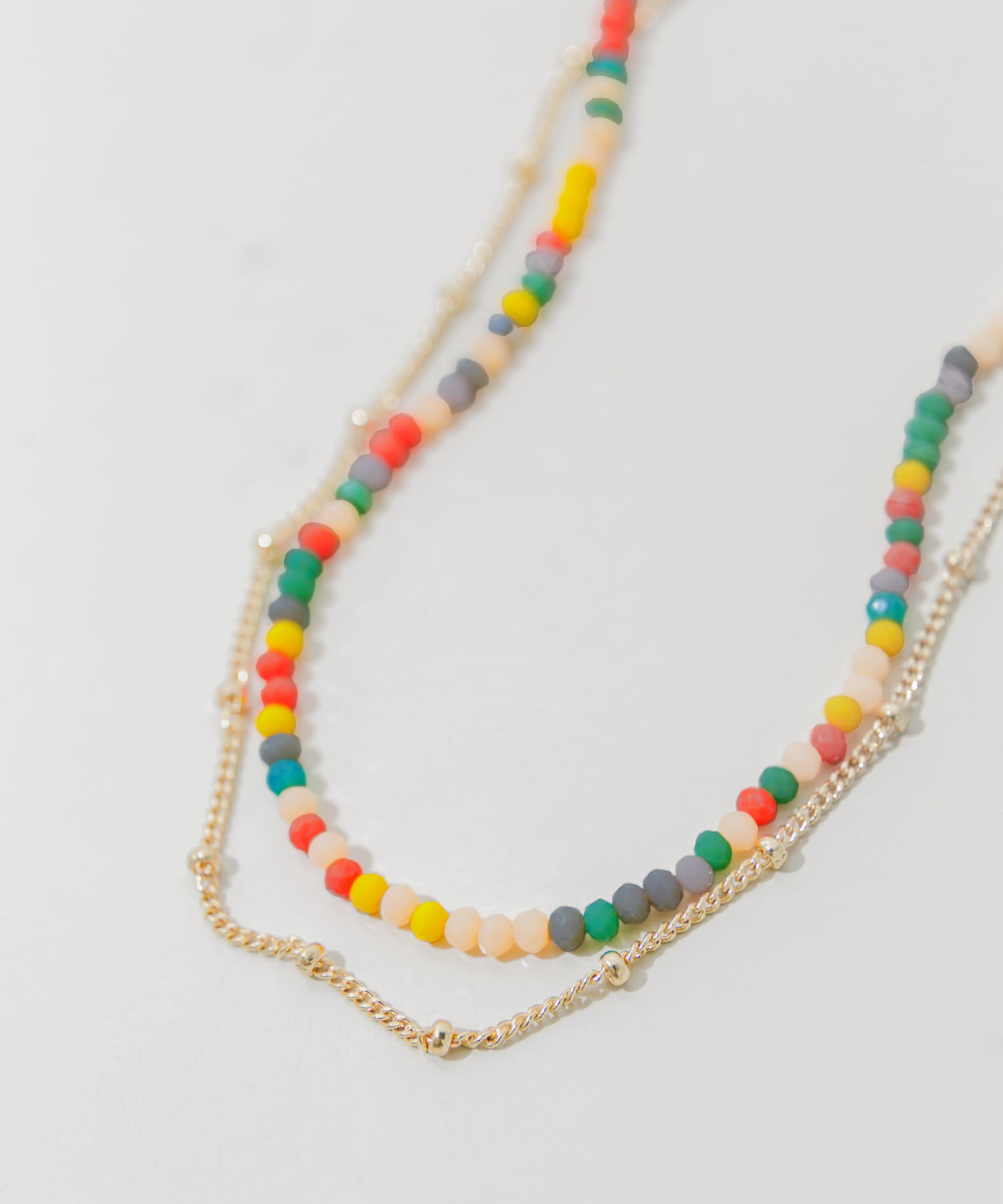 SMELLY「カラービーズ2セットネックレス」|ネックレス|