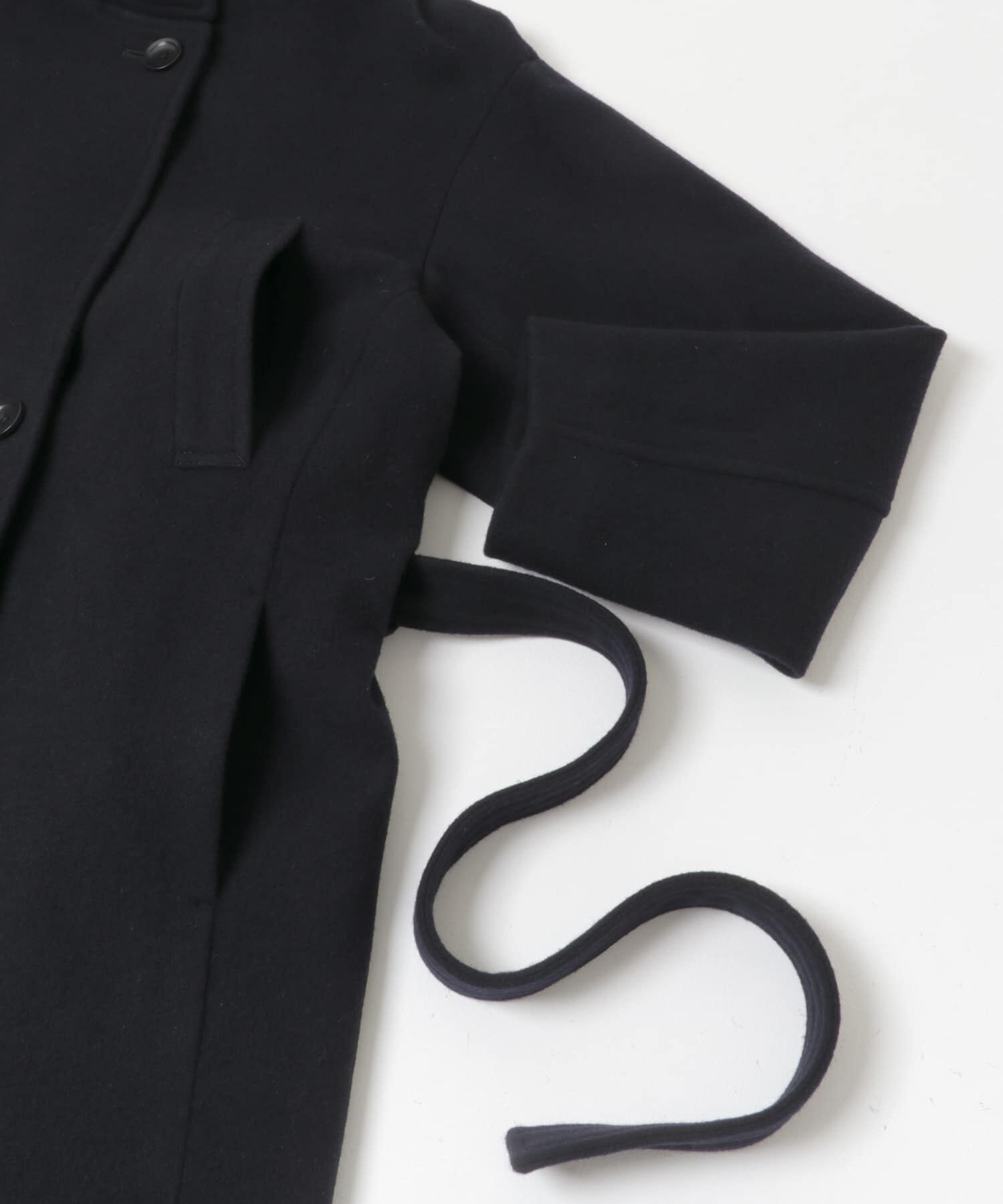 URBAN RESEARCH「スーパー100ウールスタンドカラーコート」|ノーカラーコート|