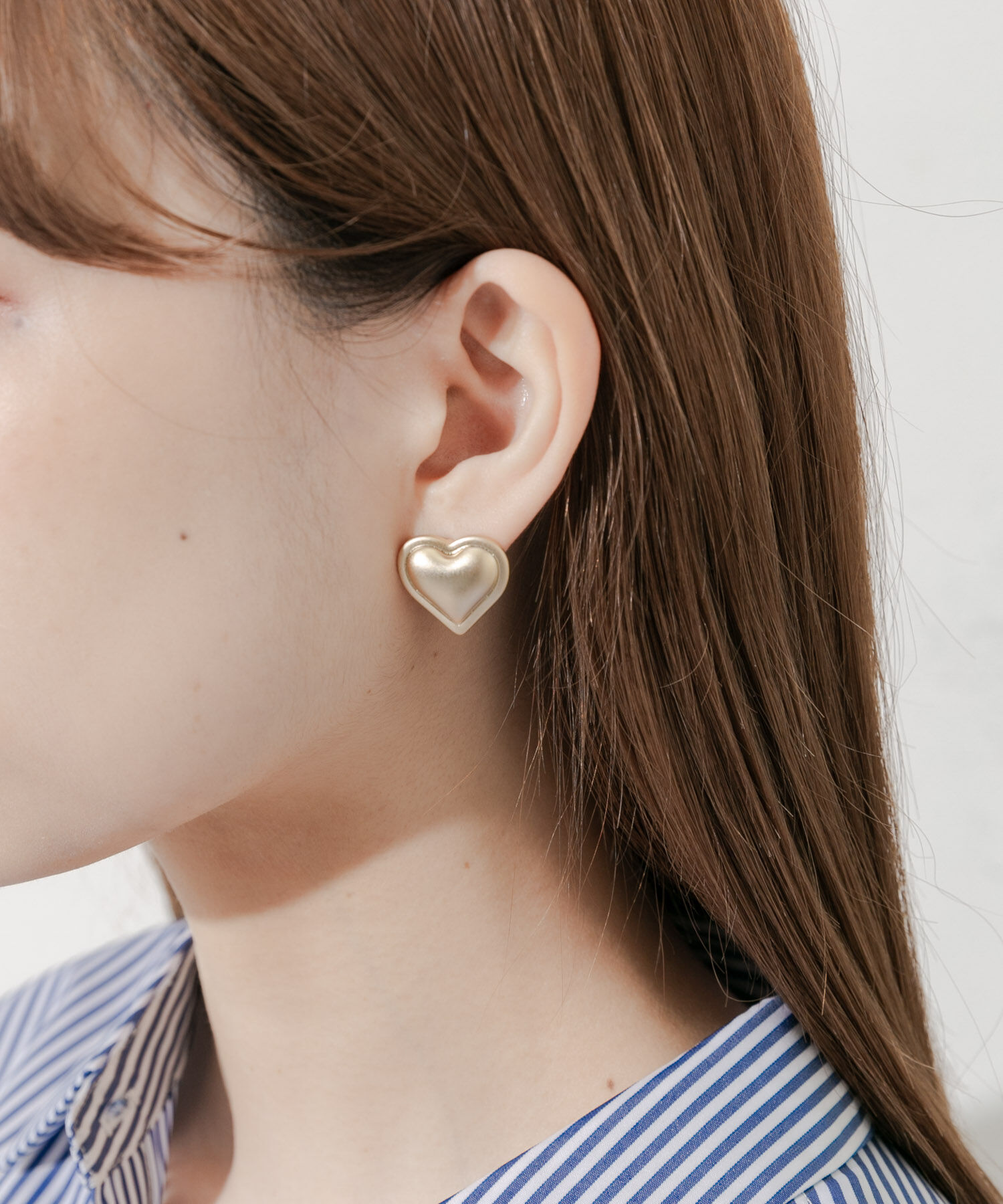 SMELLY「マットハートイヤリング」|イヤリング|