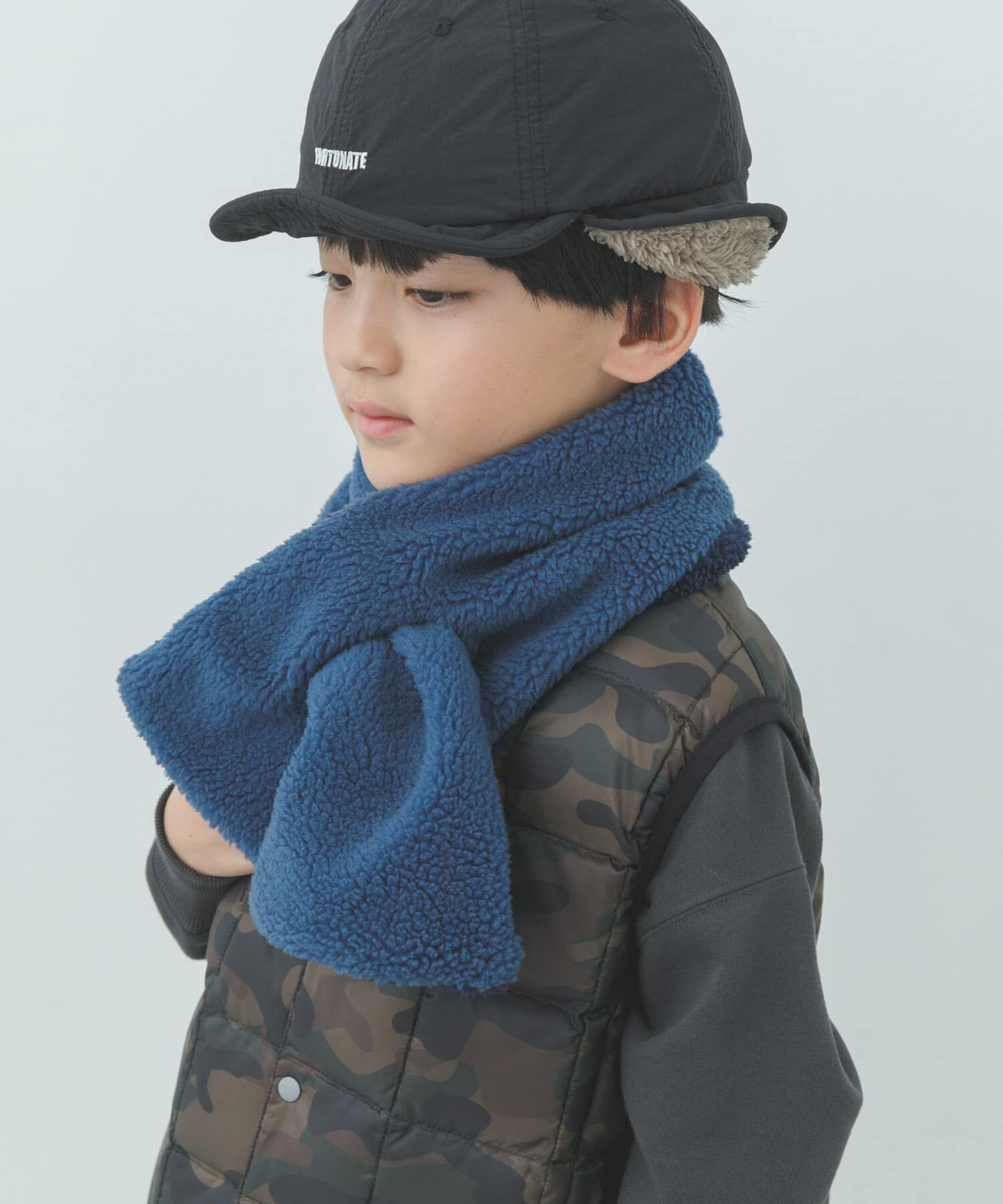 URBAN RESEARCH DOORS「ボアリバーシブルマフラー(KIDS)」|その他|ブルー