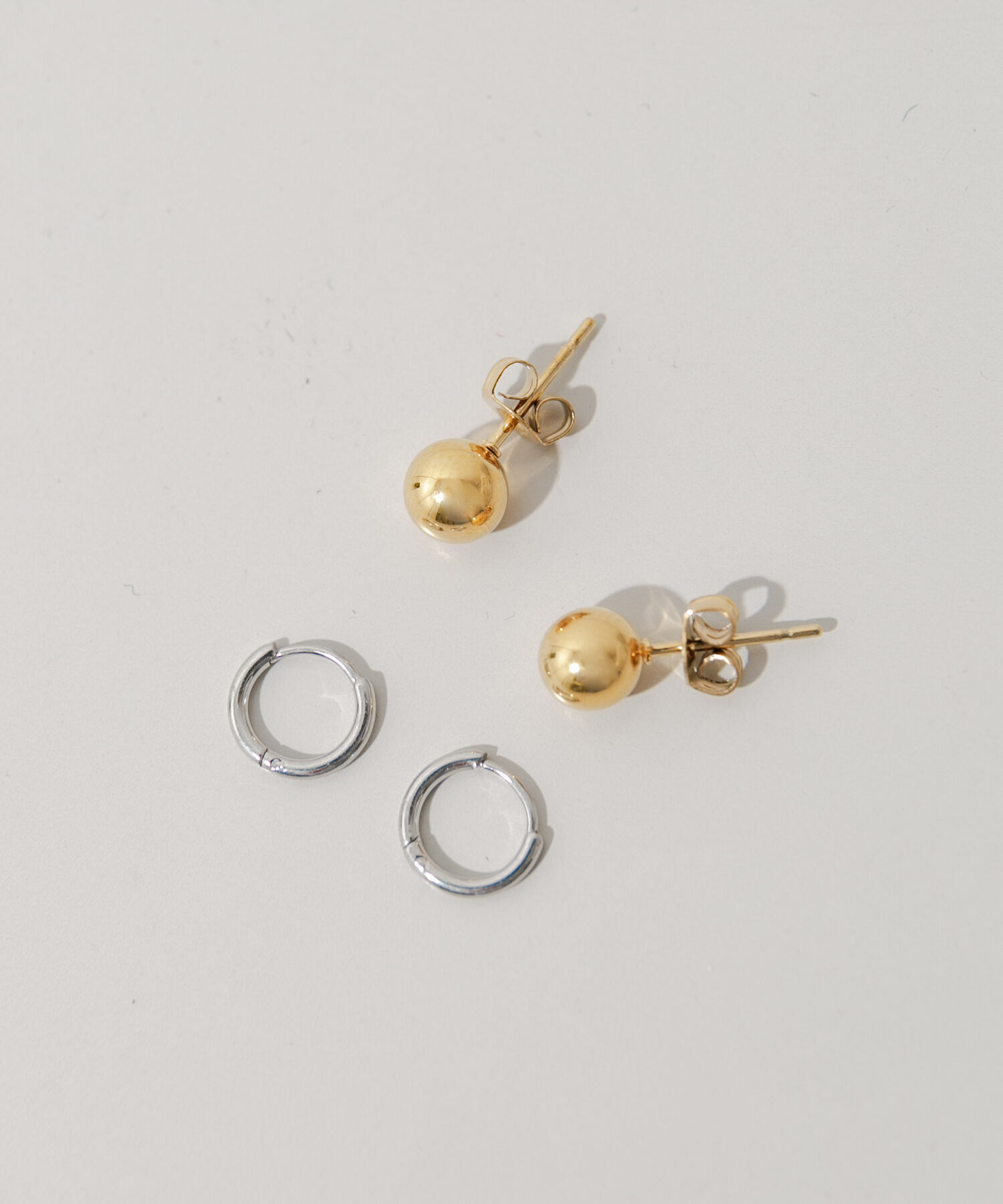 SMELLY「ステンレスミニフープセットピアス」|ピアス|