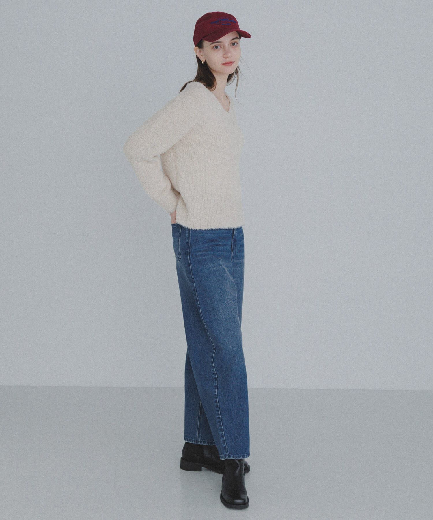 Sonny Label 「ラメフェザーVネックニットプルオーバー」|ニット・セーター|