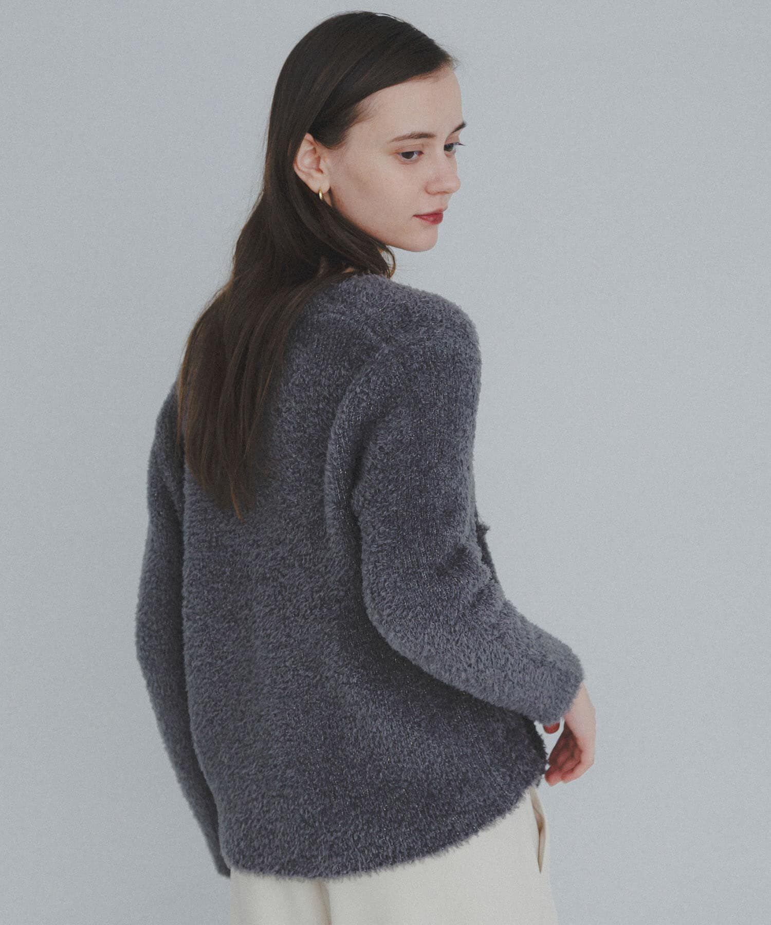 Sonny Label 「ラメフェザーVネックニットプルオーバー」|ニット・セーター|