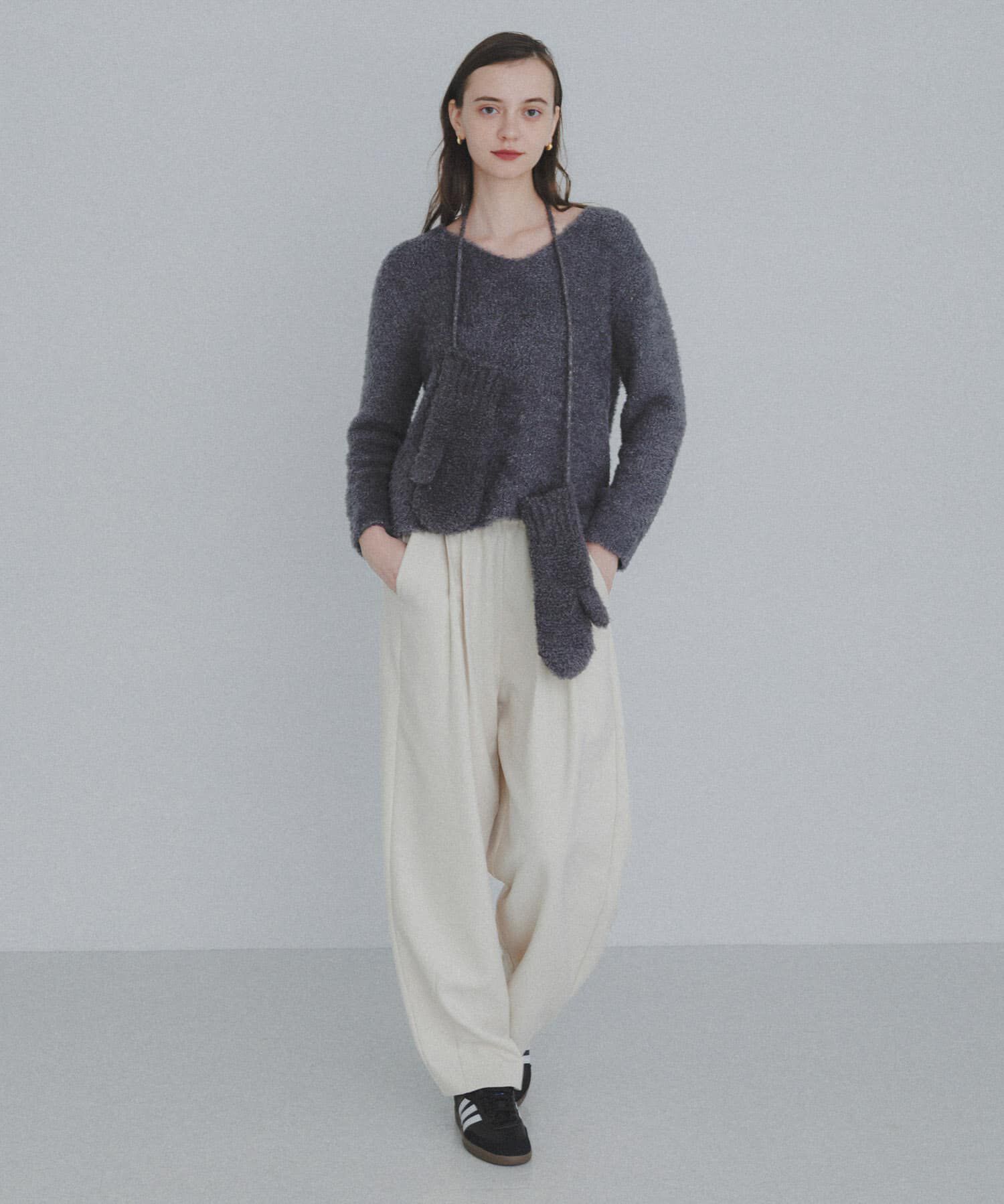 Sonny Label 「ラメフェザーVネックニットプルオーバー」|ニット・セーター|