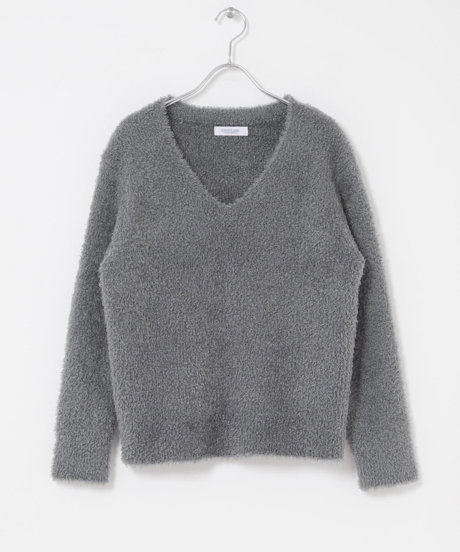 Sonny Label 「ラメフェザーVネックニットプルオーバー」|ニット・セーター|