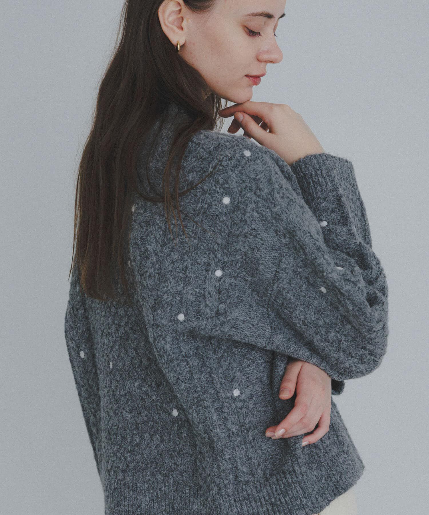 Sonny Label 「刺繍ケーブルニット」|ニット・セーター|