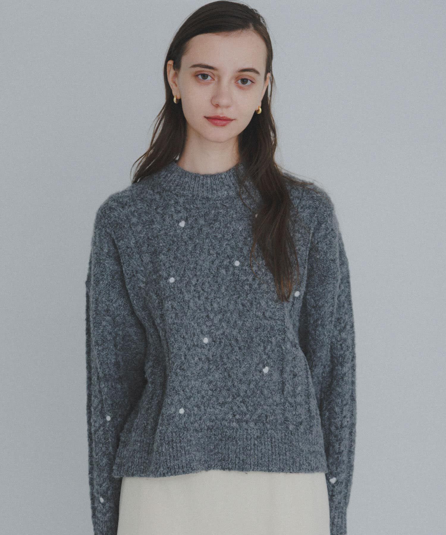 Sonny Label 「刺繍ケーブルニット」|ニット・セーター|