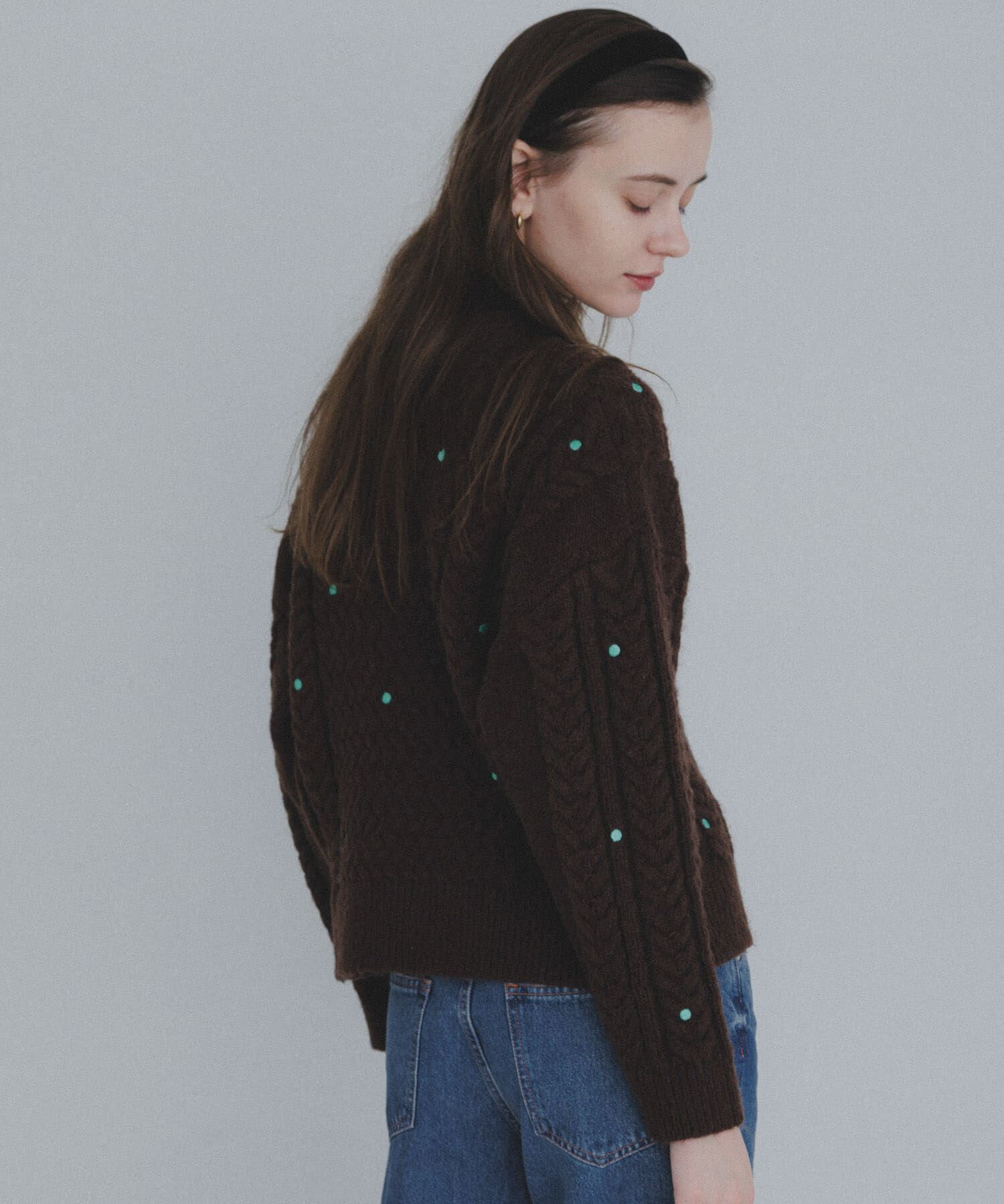 Sonny Label 「刺繍ケーブルニット」|ニット・セーター|