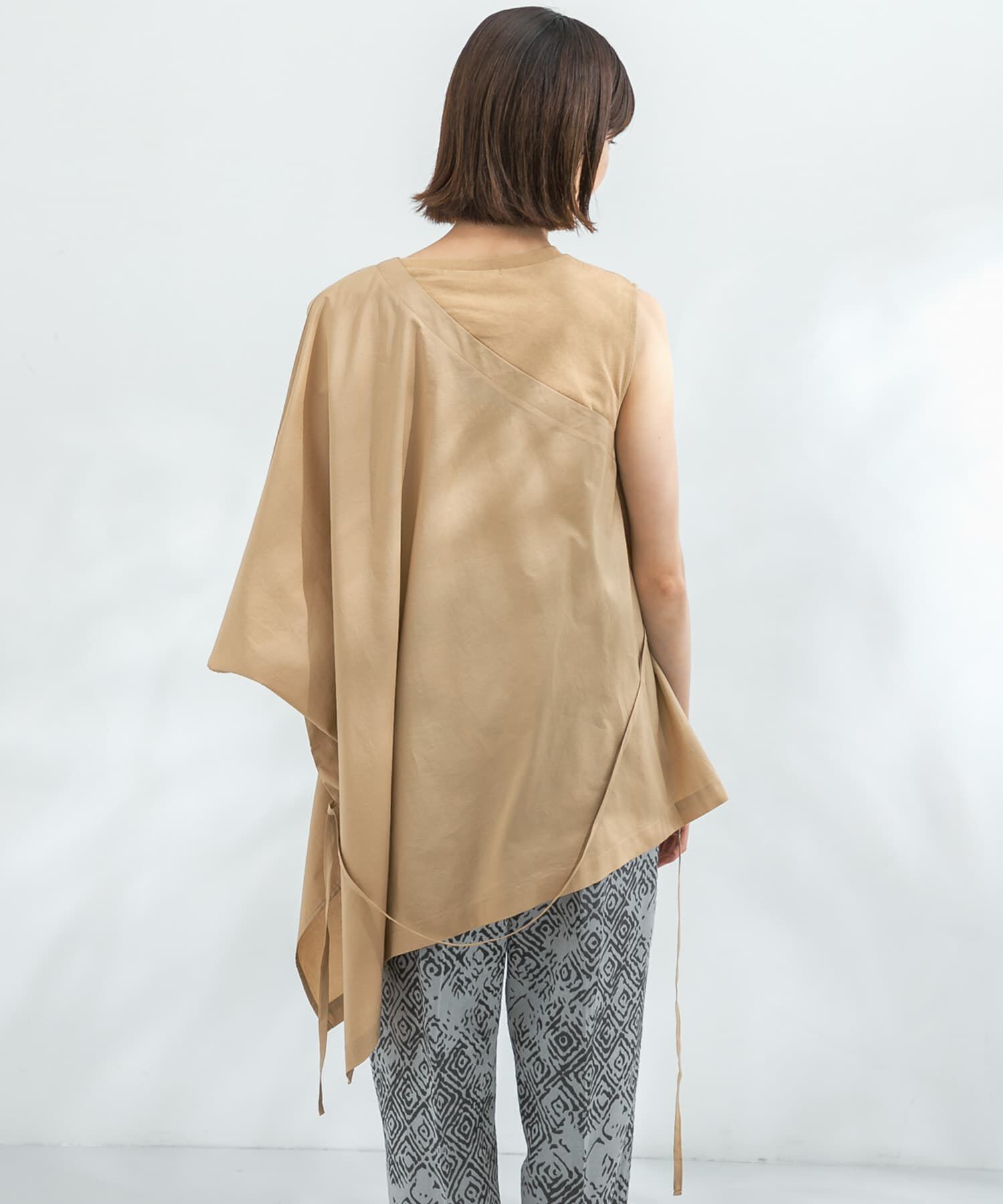  「マントドッキングアシメブラウス」|シャツ・ブラウス|