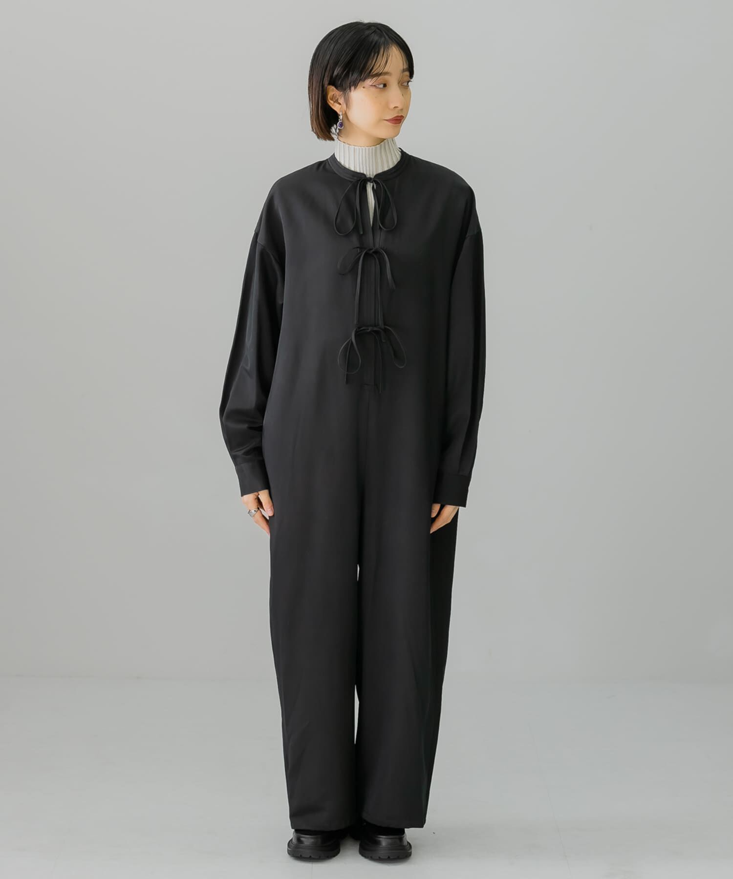  「フロントタイジャンプスーツ」|スカート|