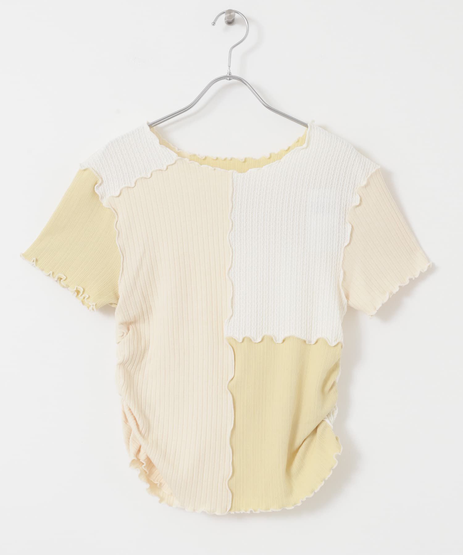  「MIXカラーパッチワークカットソー」|Tシャツ・カットソー|