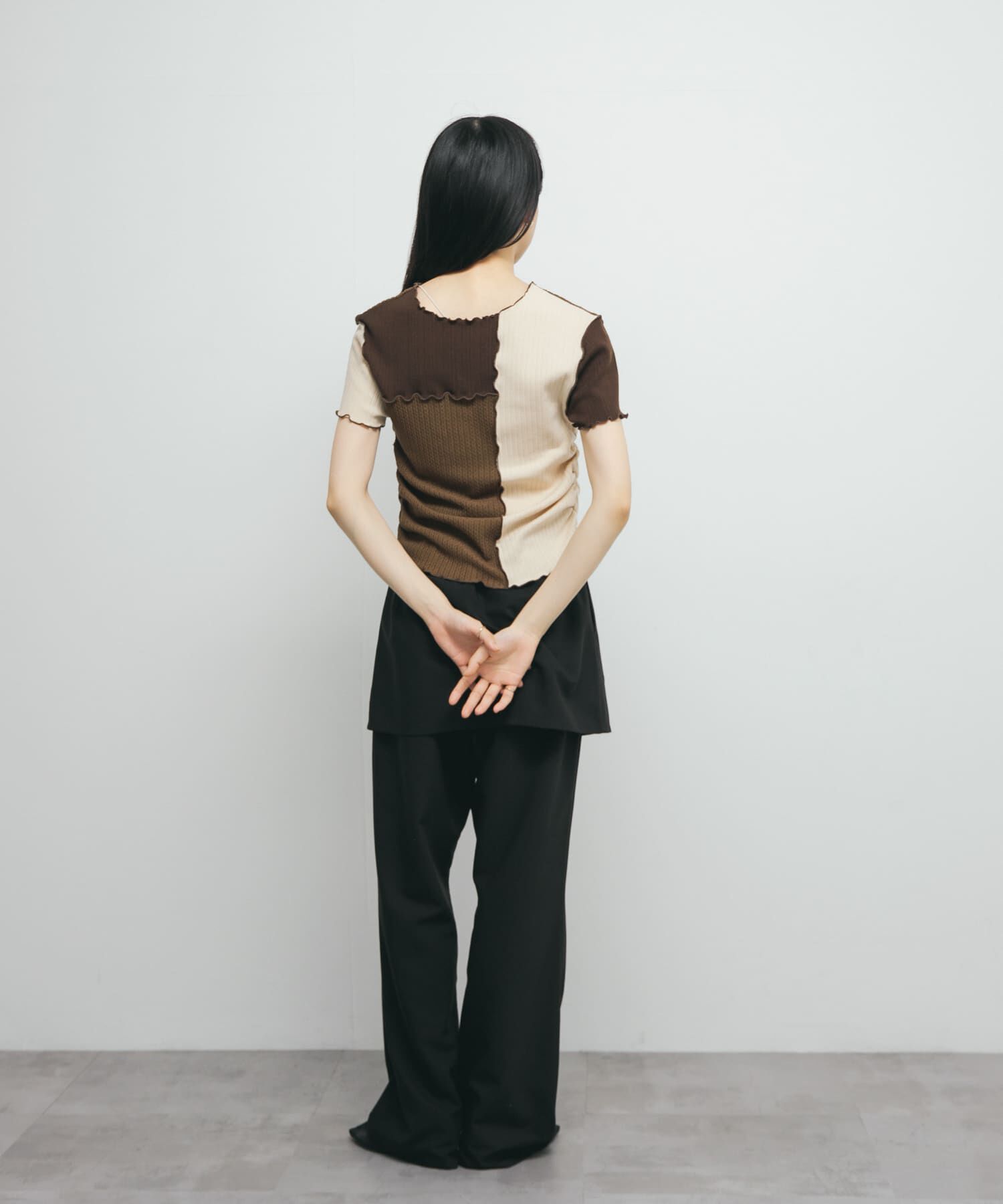  「MIXカラーパッチワークカットソー」|Tシャツ・カットソー|