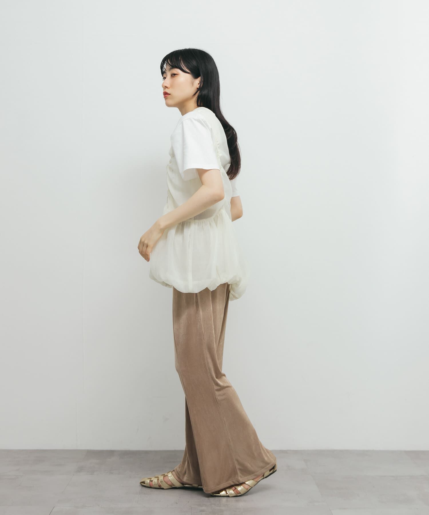  「ドロストバルーンスリーブレストップス」|チュニック|