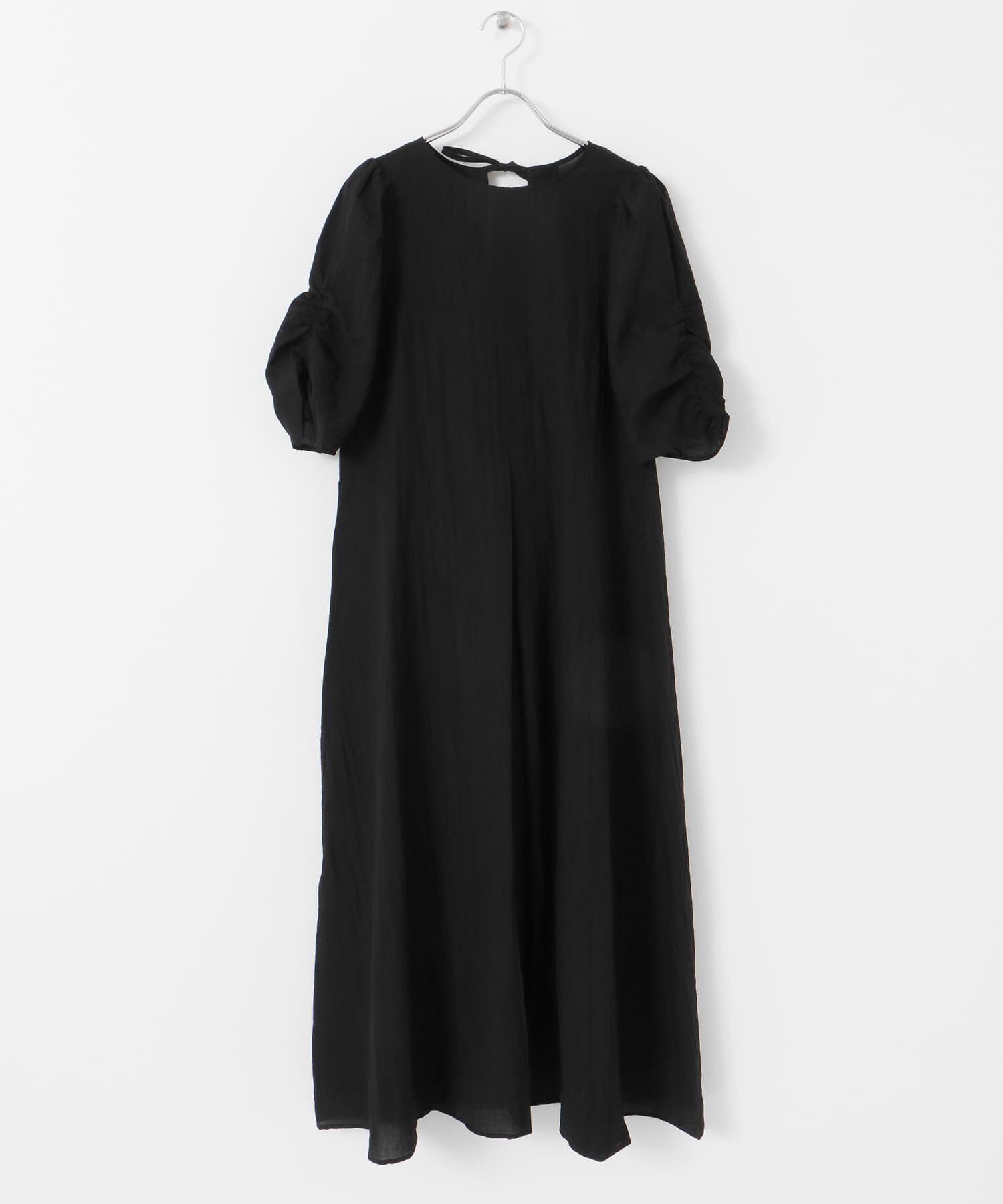  「ギャザースリーブフレアワンピース」|ワンピース|
