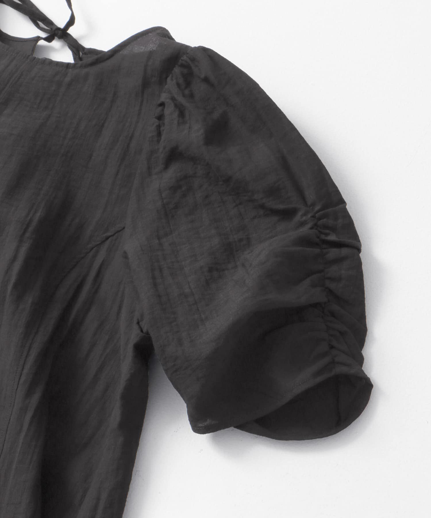  「ギャザースリーブフレアワンピース」|ワンピース|