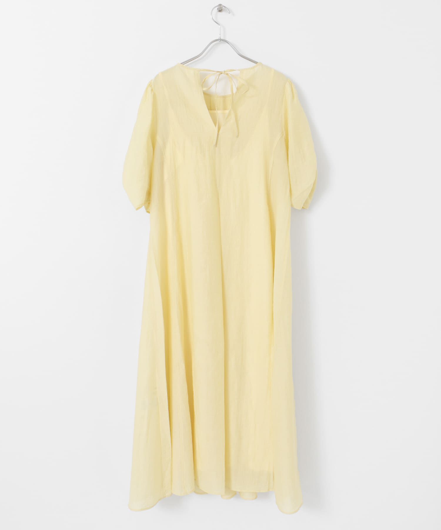  「ギャザースリーブフレアワンピース」|ワンピース|