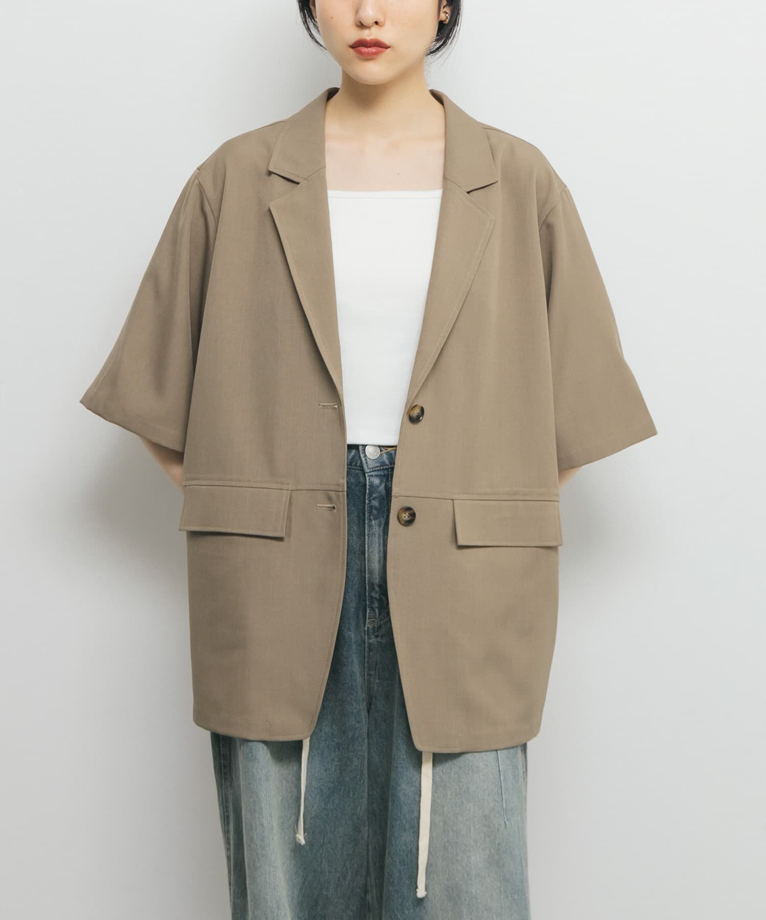  「ハーフスリーブルーズジャケット」|その他|モカ