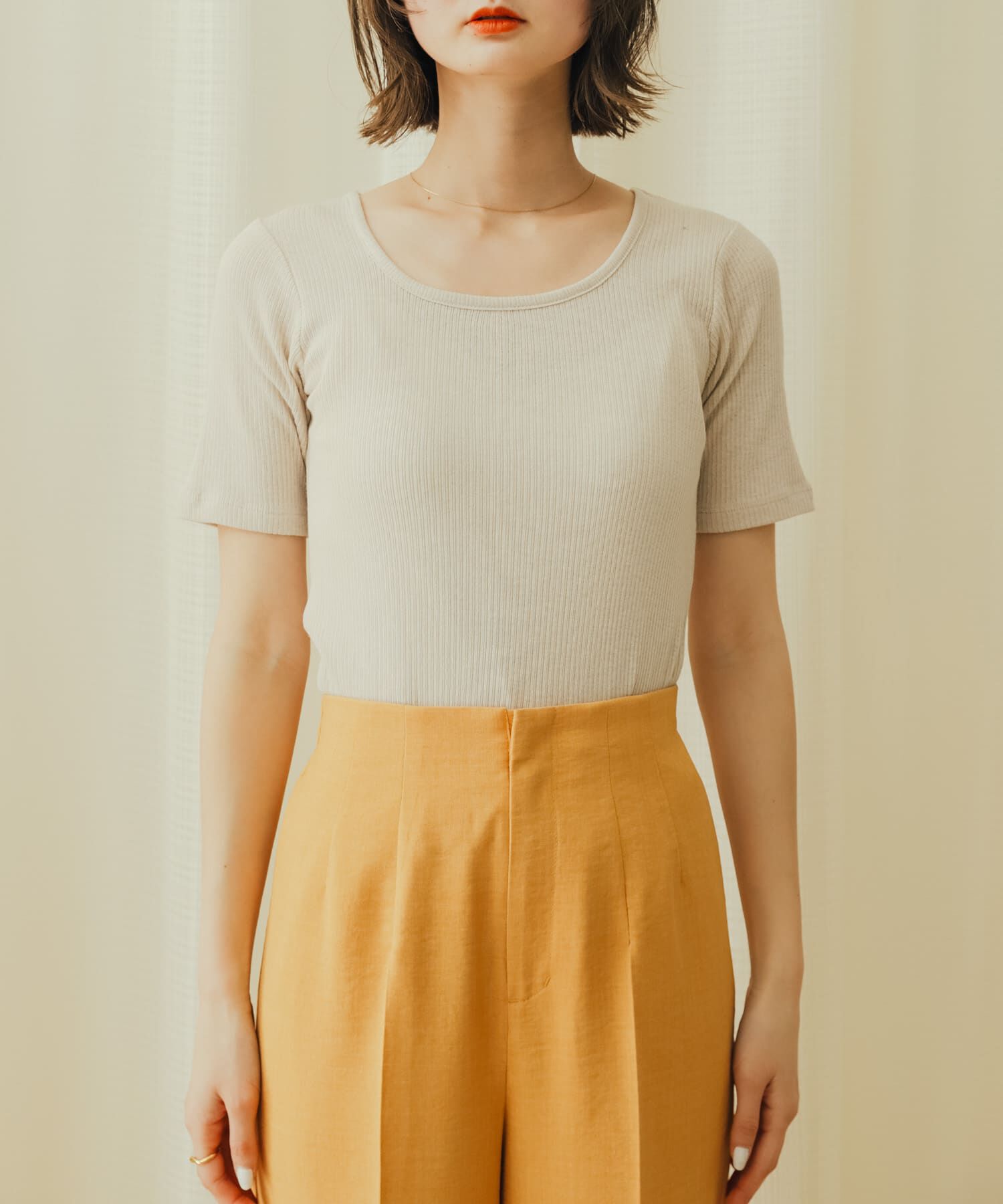 SENSE OF PLACE by URBAN RESEARCH「2WAYメランジリブTシャツ(半袖)」|Tシャツ・カットソー|