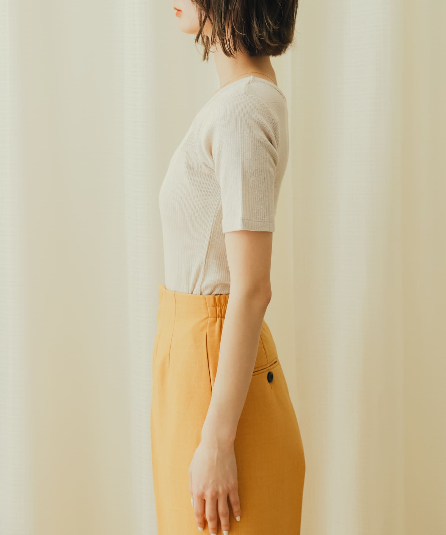 SENSE OF PLACE by URBAN RESEARCH「2WAYメランジリブTシャツ(半袖)」|Tシャツ・カットソー|