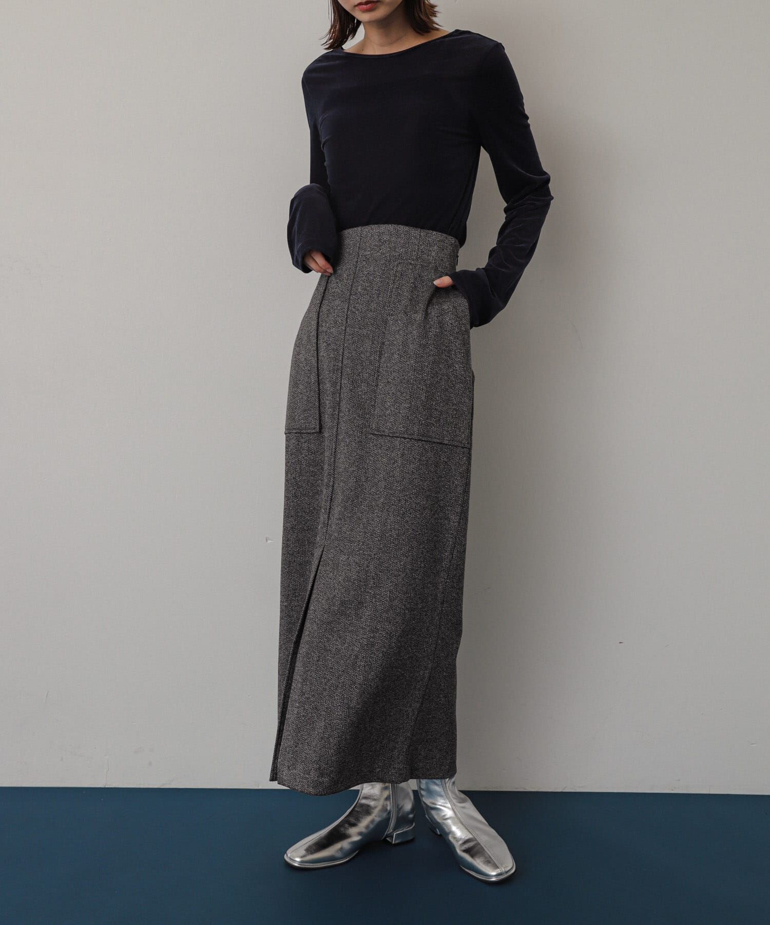 SENSE OF PLACE by URBAN RESEARCH「ジャージーメルトンアウトポケットスカート」|スカート|