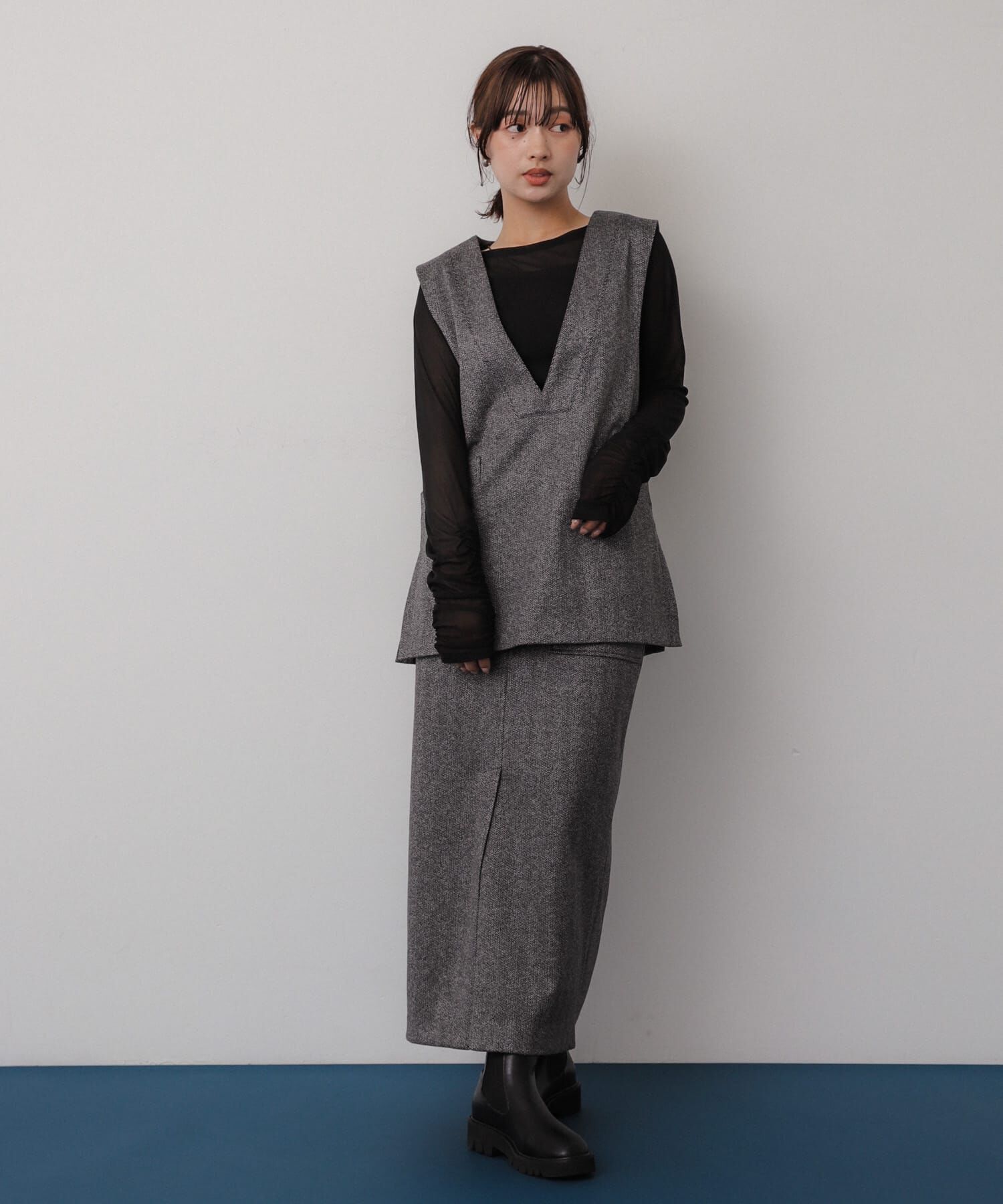 SENSE OF PLACE by URBAN RESEARCH「ジャージーメルトンアウトポケットスカート」|スカート|