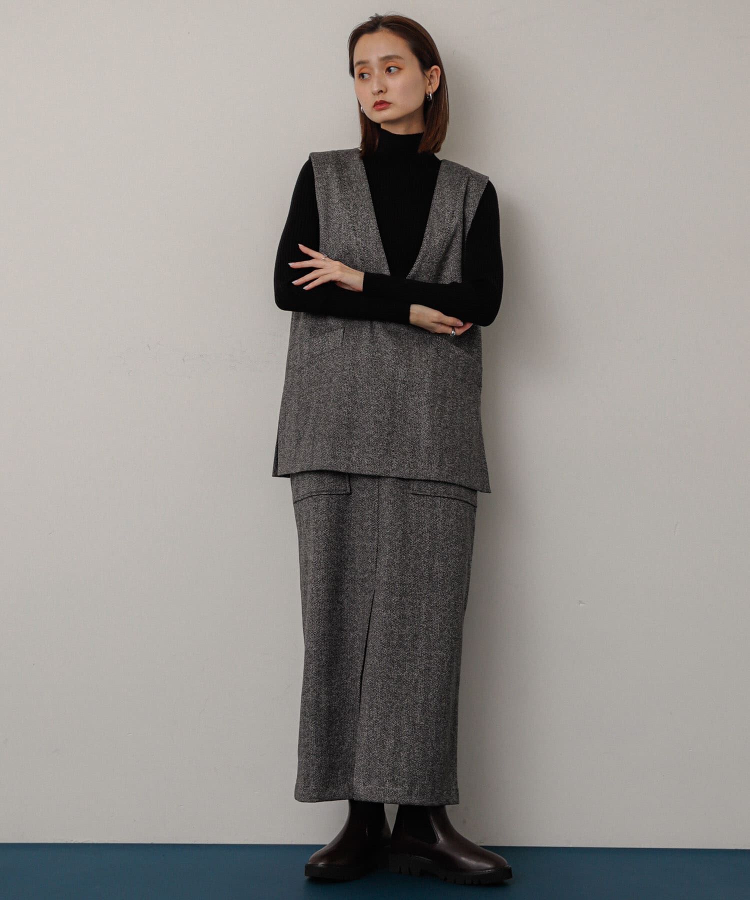 SENSE OF PLACE by URBAN RESEARCH「ジャージーメルトンアウトポケットスカート」|スカート|