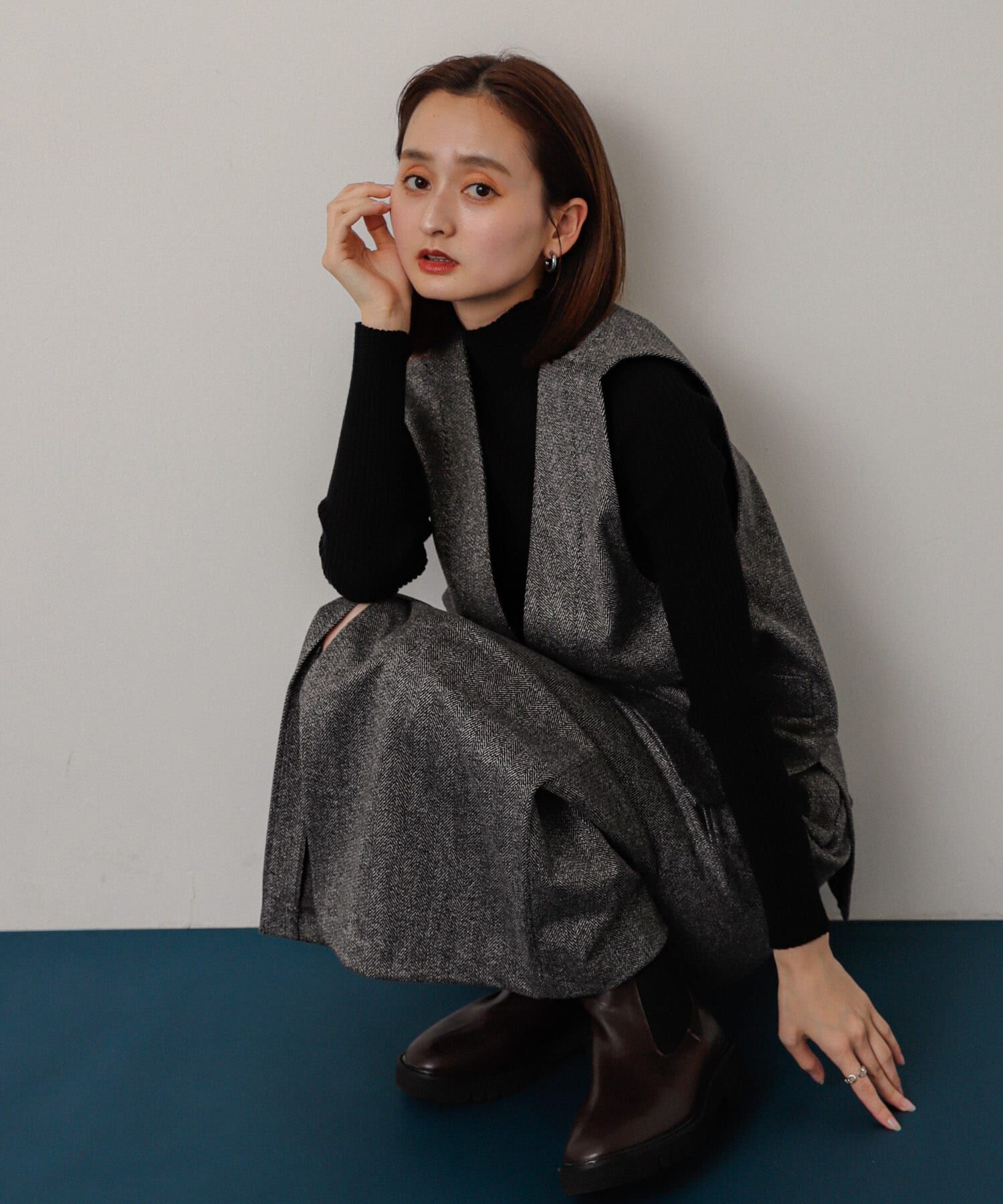 SENSE OF PLACE by URBAN RESEARCH「ジャージーメルトンアウトポケットスカート」|スカート|