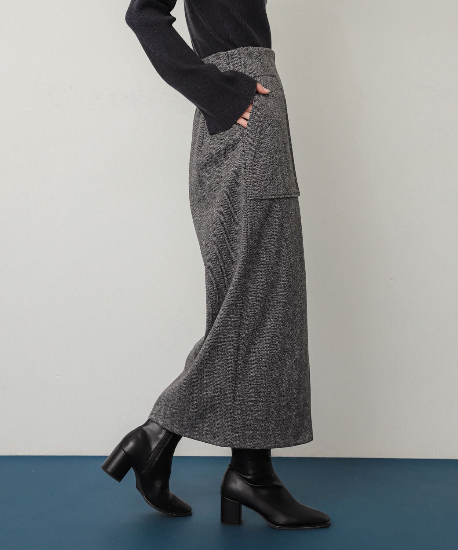 SENSE OF PLACE by URBAN RESEARCH「ジャージーメルトンアウトポケットスカート」|スカート|