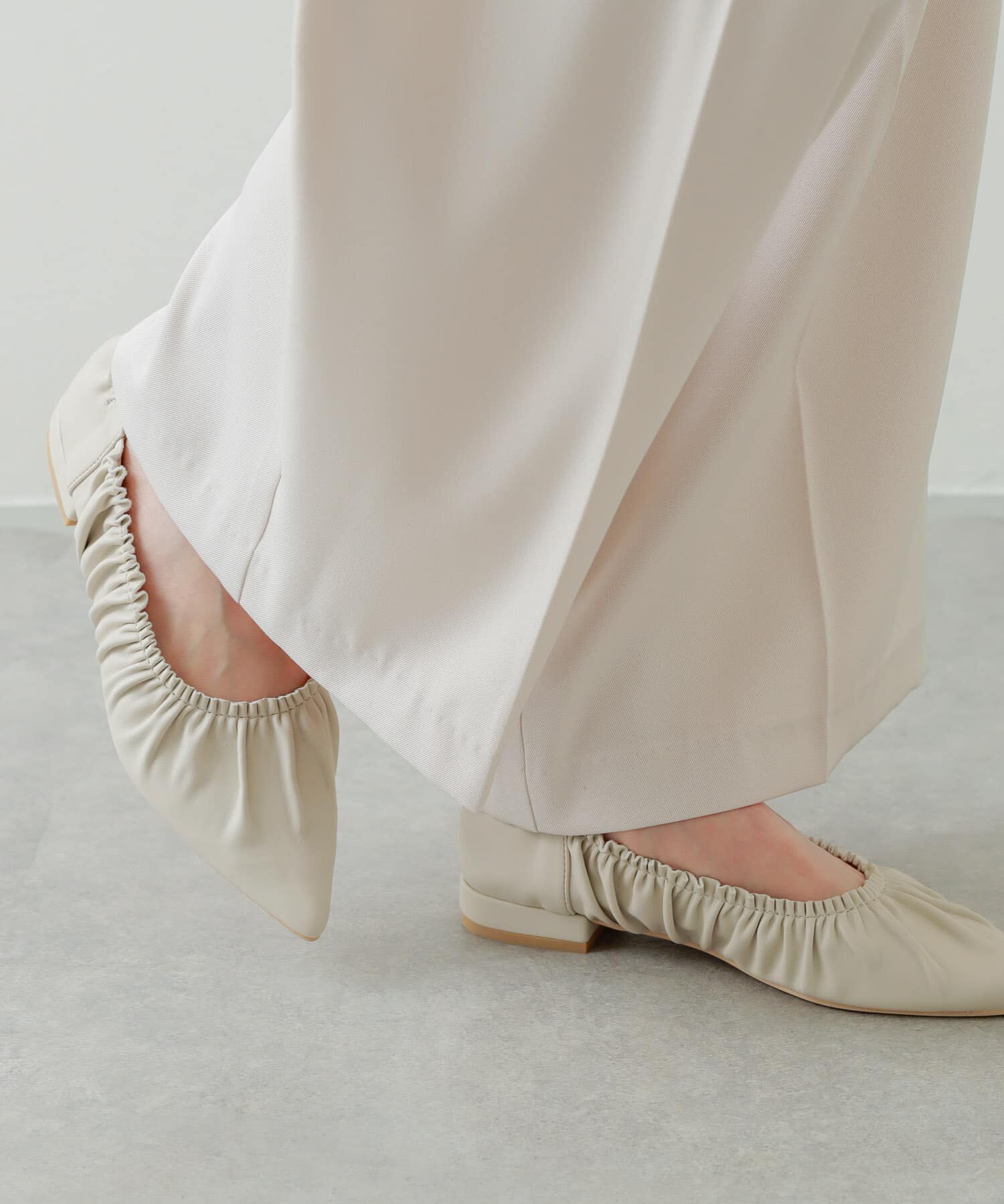 SENSE OF PLACE by URBAN RESEARCH「ギャザーフラットシューズ」|バレエシューズ|