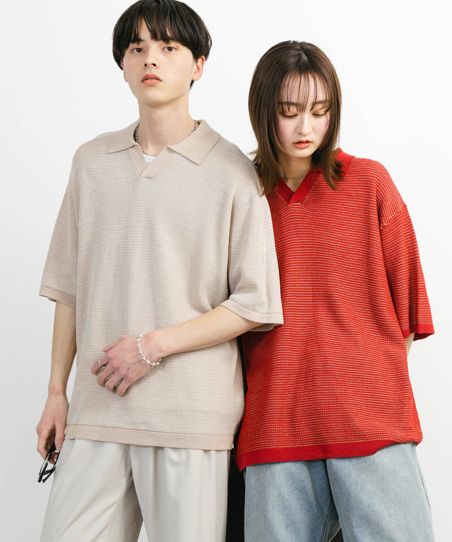 SENSE OF PLACE by URBAN RESEARCH「『ユニセックス』『洗濯可』ミックススキッパーニット」|ニット・セーター|