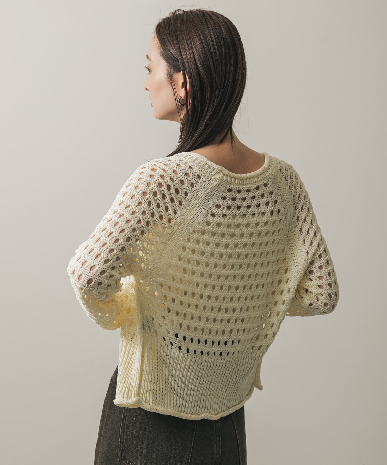 SENSE OF PLACE by URBAN RESEARCH「スパンコールメッシュカーディガン」|カーディガン|