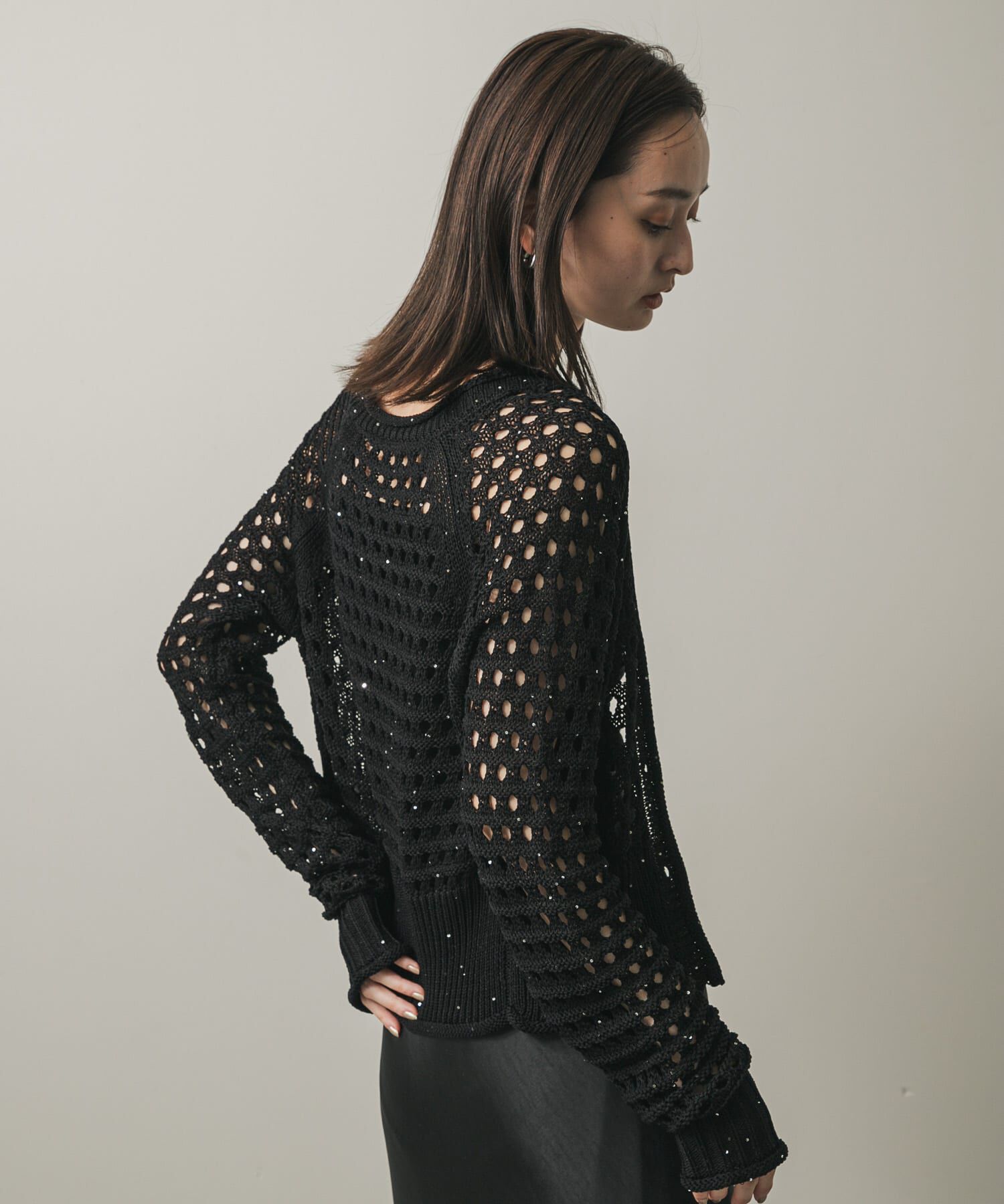 SENSE OF PLACE by URBAN RESEARCH「スパンコールメッシュカーディガン」|カーディガン|