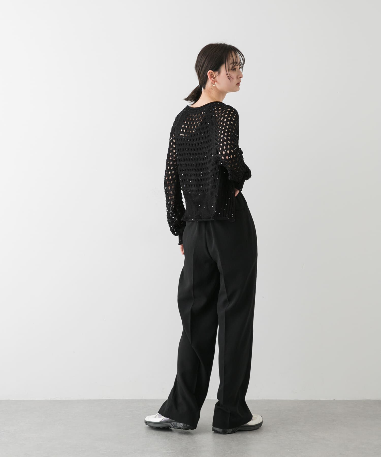 SENSE OF PLACE by URBAN RESEARCH「スパンコールメッシュカーディガン」|カーディガン|