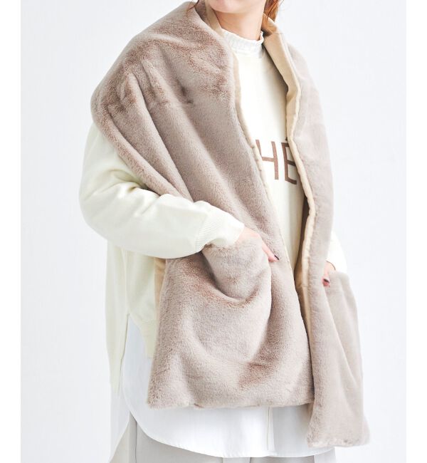le.coeur blanc「TWEEDMILL フェイクファーポケツキストール」|ストール|