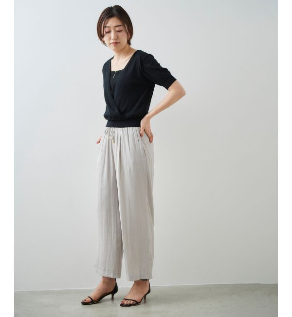 le.coeur blanc「カシュクールニットプルオーバー」|ニット・セーター|