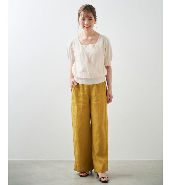 le.coeur blanc「カシュクールニットプルオーバー」|ニット・セーター|