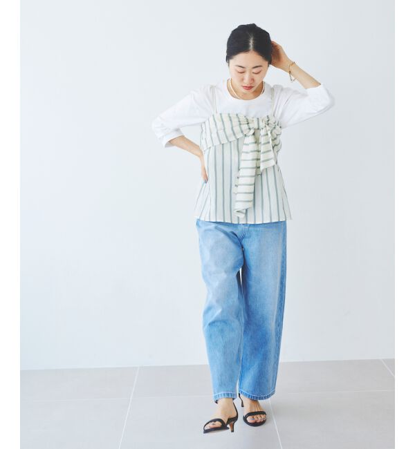 le.coeur blanc「フロントリボンキャミブラウス」|シャツ・ブラウス|